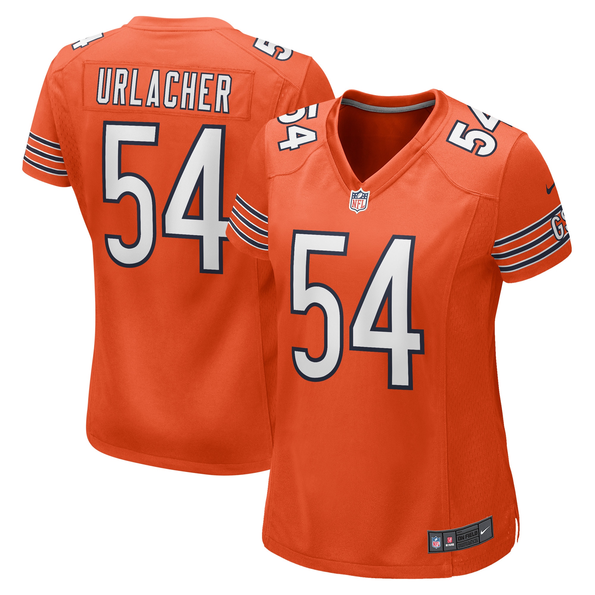 Youth Brian Urlacher Chicago Bears Women's Retired Player Jersey - Orange | FanWearStyle