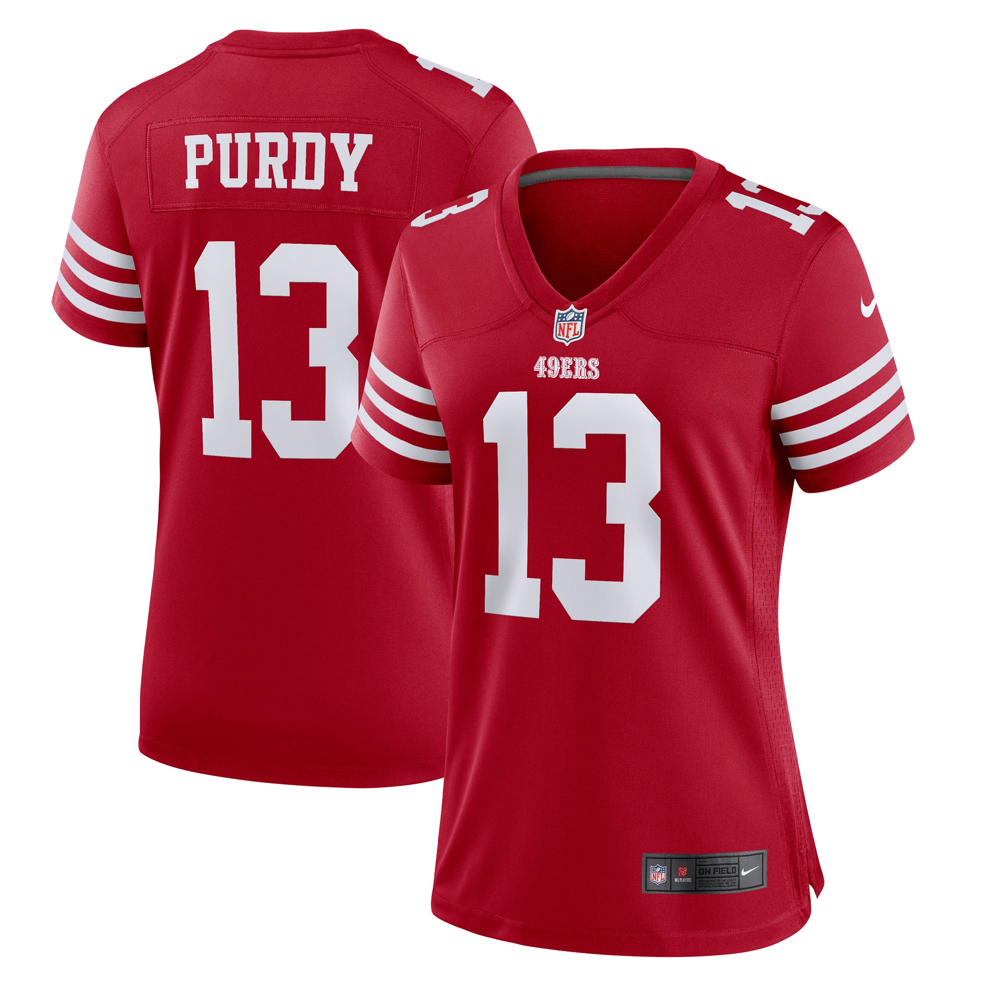 Youth Brock Purdy #13 San Francisco 49ers Women's Player Jersey - Scarlet | FanWearStyle