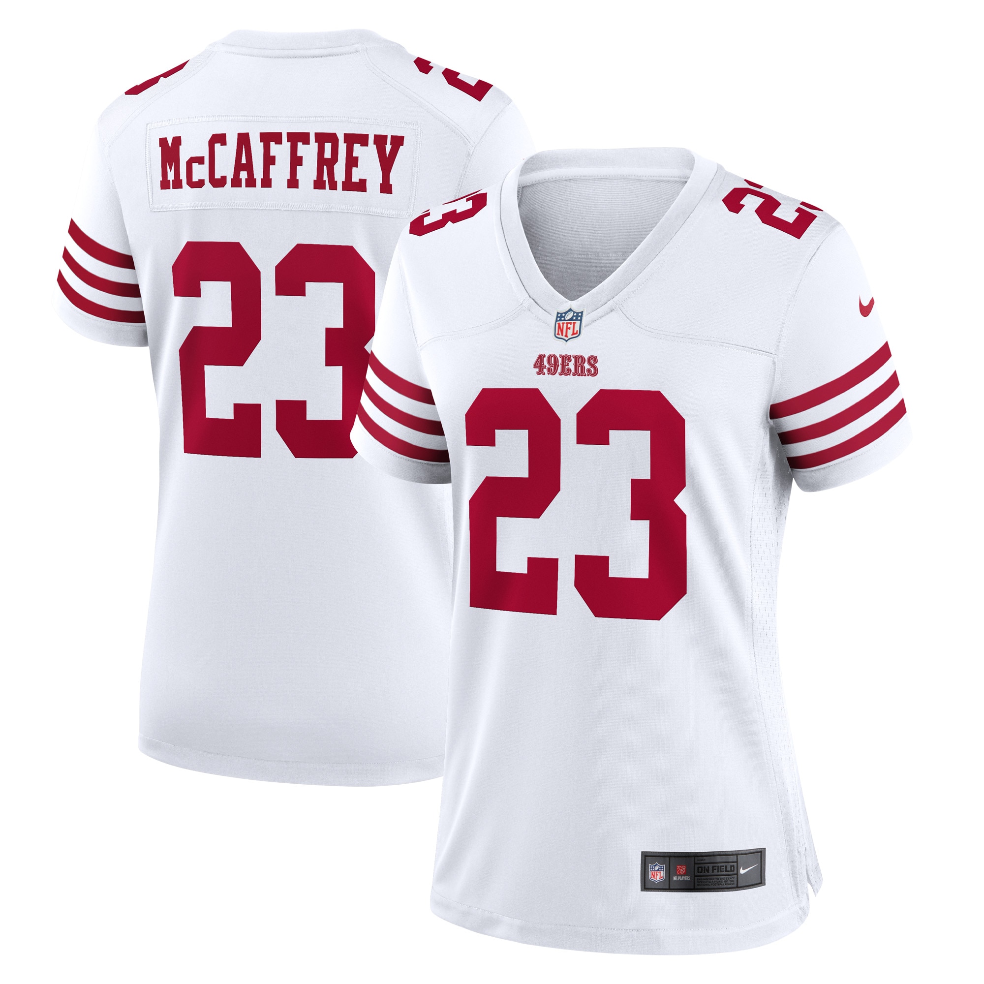 Christian McCaffrey NFL Jersey - White | FanWearStyle