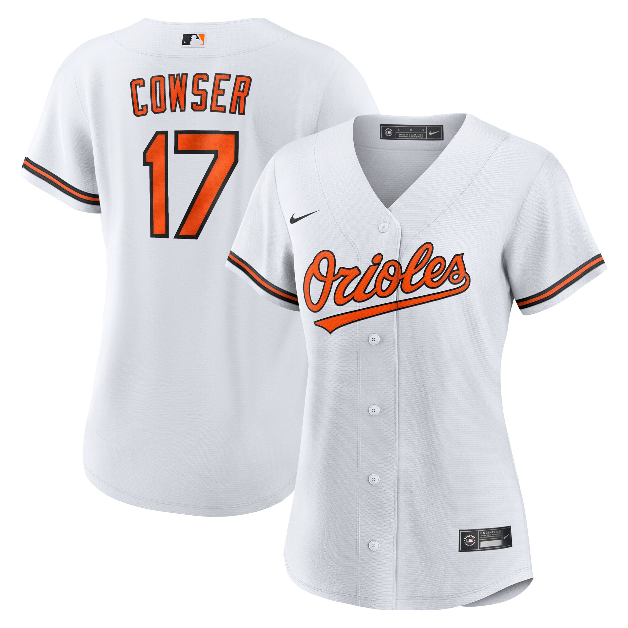 Colton Cowser Baltimore Orioles Women's Home Replica Jersey - White - angle 2