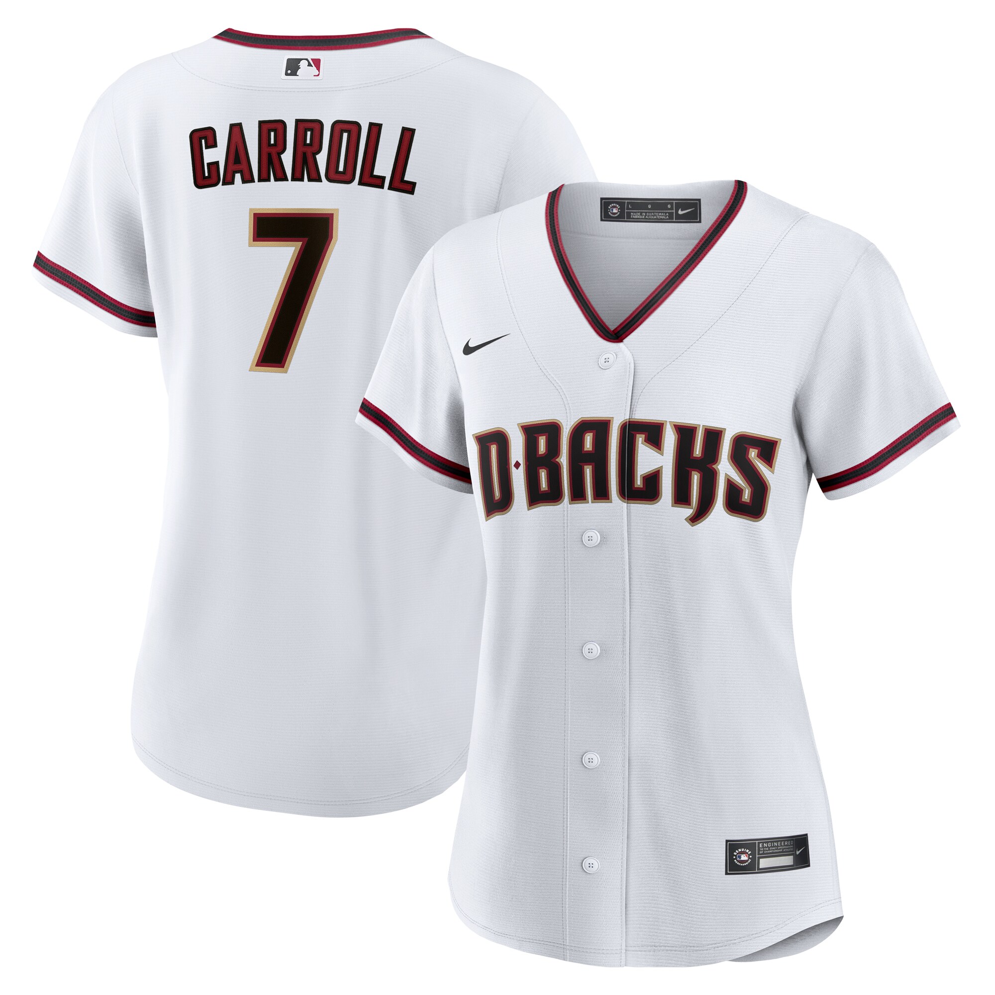 Corbin Carroll Arizona Diamondbacks Women's Home Replica Player Jersey - White - angle 2
