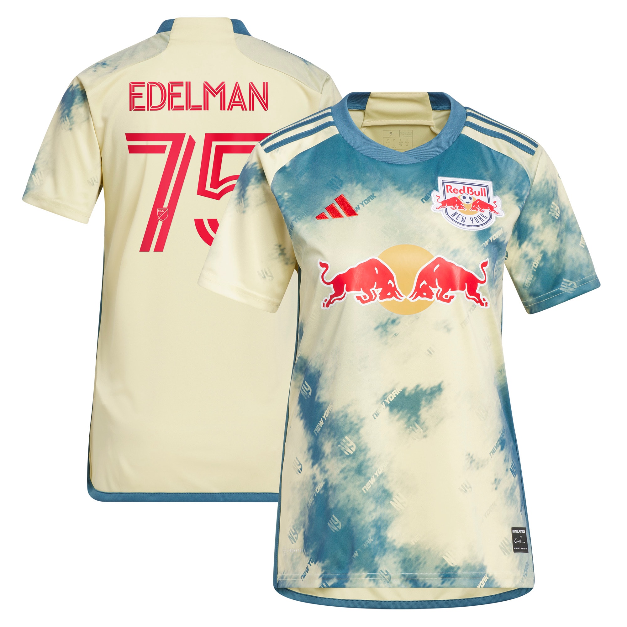 Youth Daniel Edelman New York Red Bulls Women's 2023 Daniel Patrick Kit Replica Jersey - Yellow | FanWearStyle
