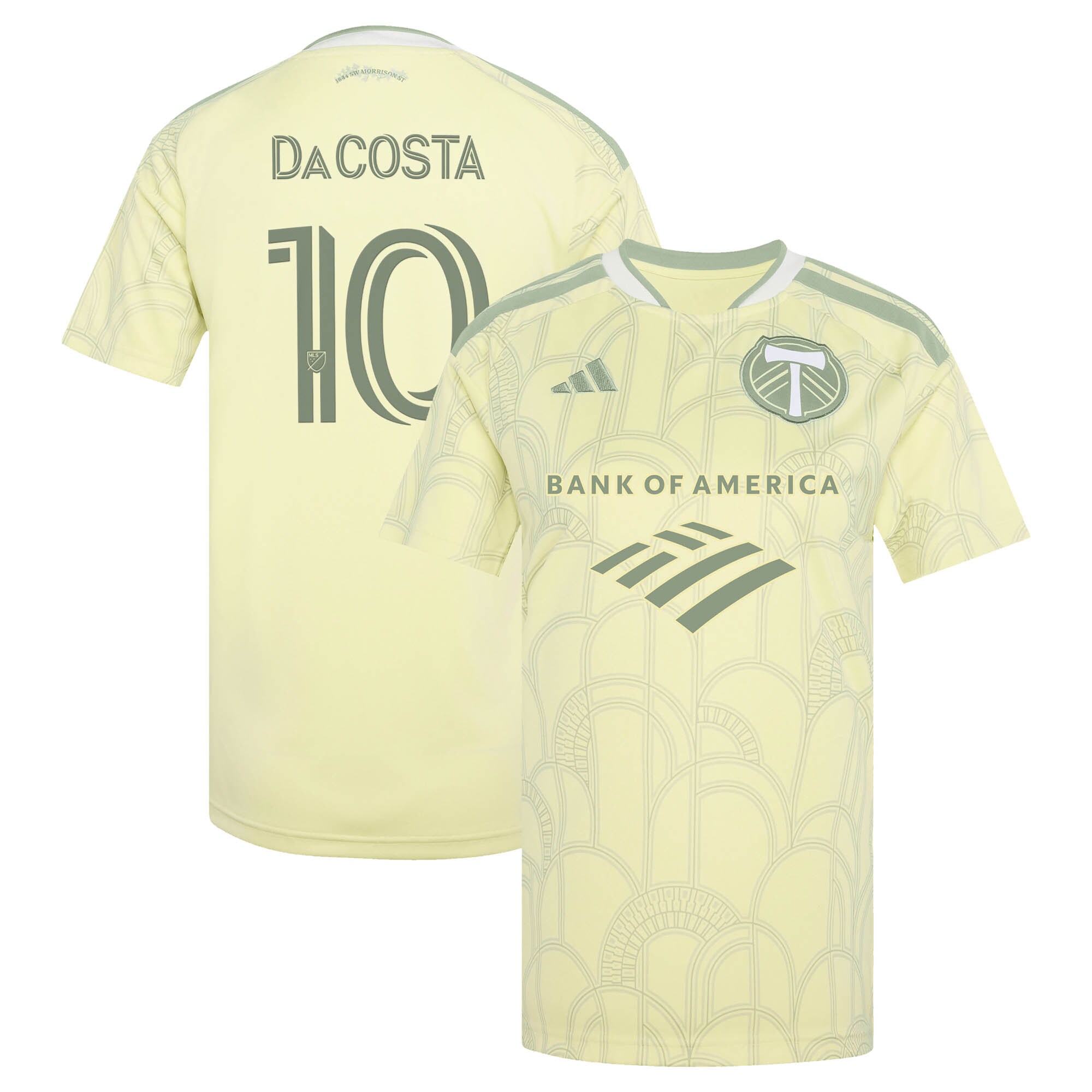 David Da Costa Portland Timbers Women's 2026 Civic Stadium Kit Replica Jersey - Yellow - angle 2