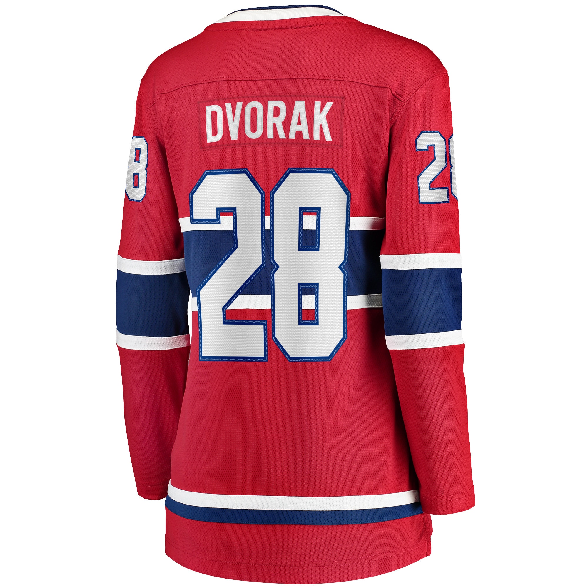 Christian Dvorak Montreal Canadiens Women's Home Breakaway Player Jersey - Red - angle 3