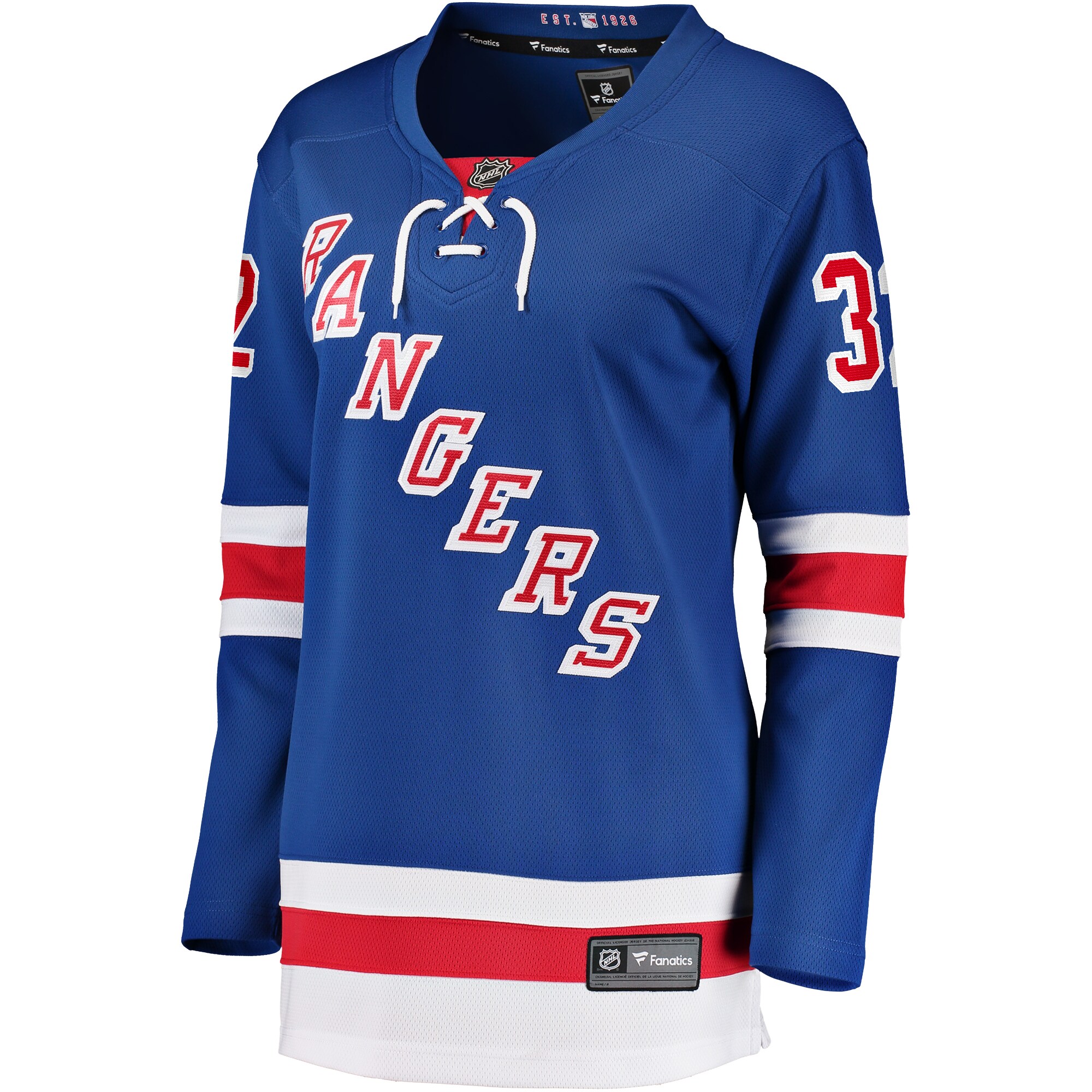 Jonathan Quick New York Rangers Women's Home Breakaway Player Jersey - Blue - angle 2