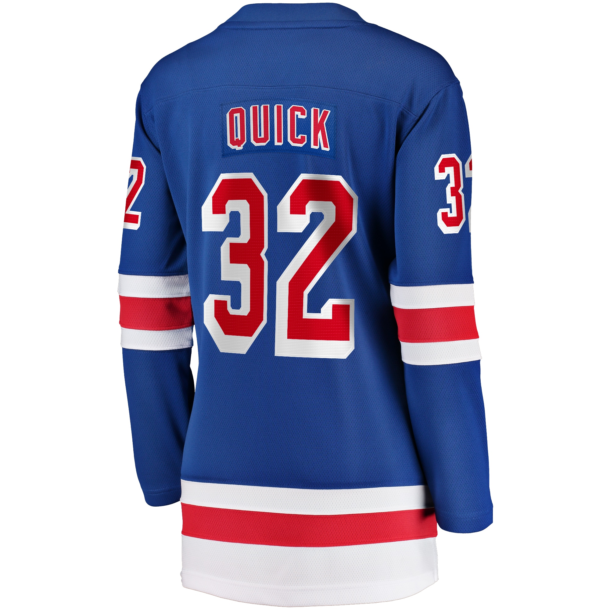 Jonathan Quick New York Rangers Women's Home Breakaway Player Jersey - Blue - angle 3