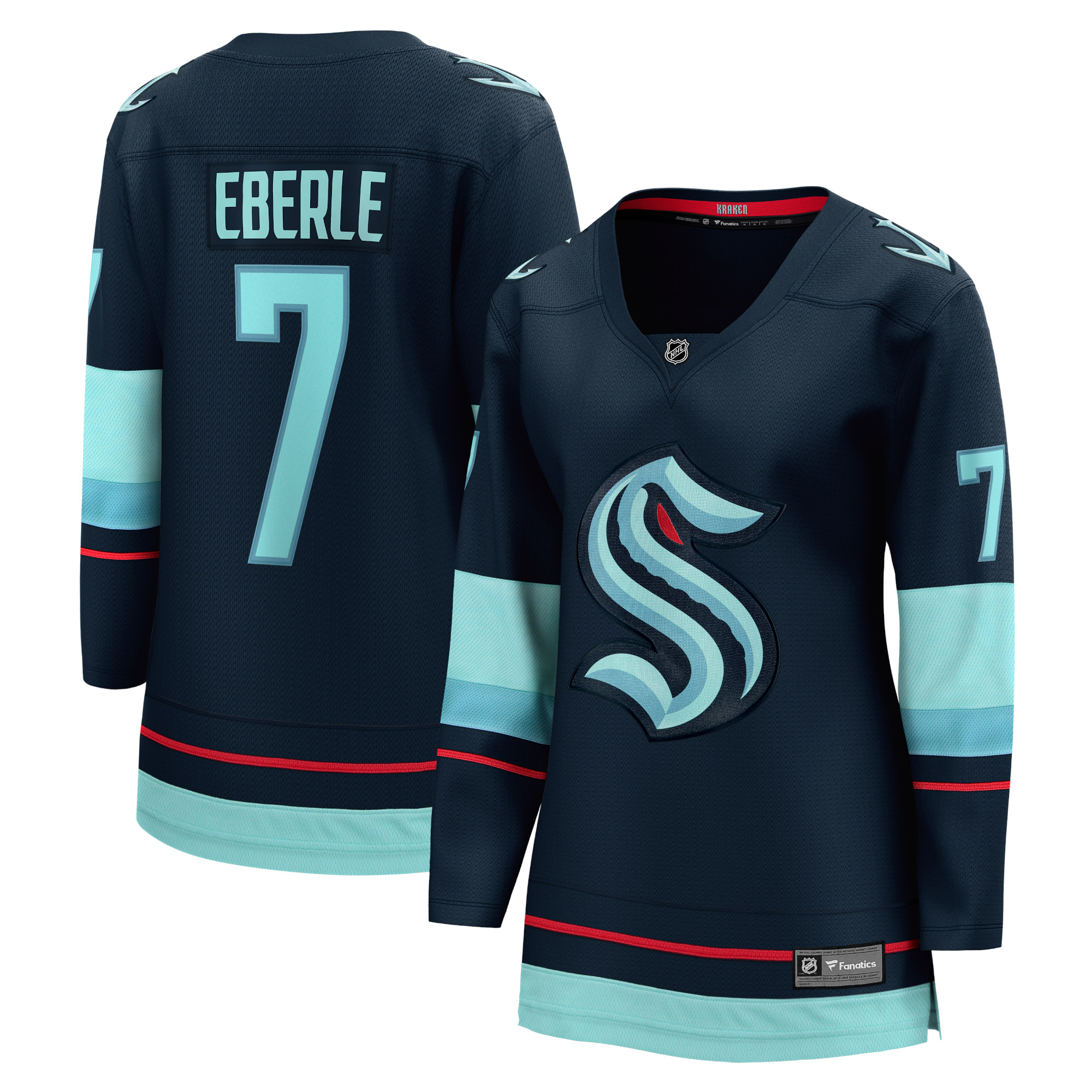 Youth Jordan Eberle Seattle Kraken Women's Home Breakaway Player Jersey - Navy | FanWearStyle