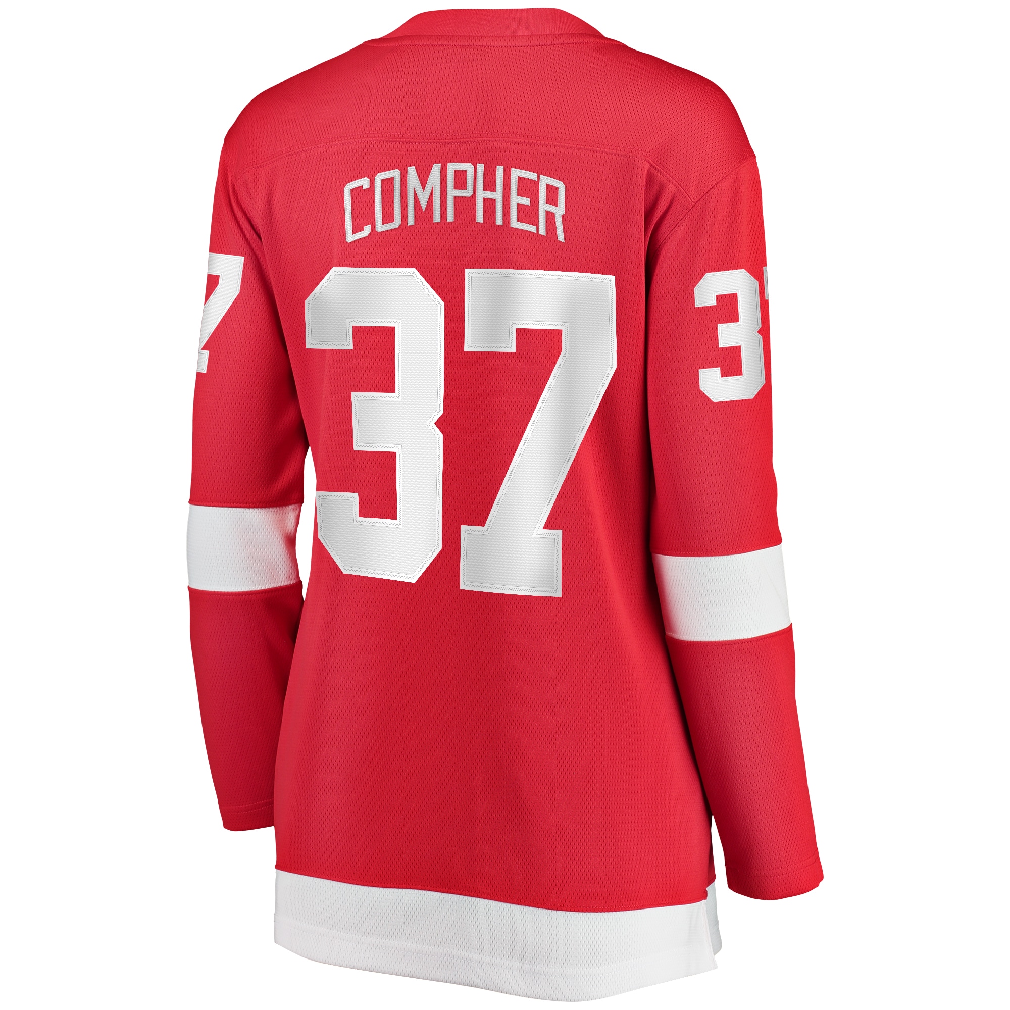 J.T. Compher Detroit Red Wings Women's Home Breakaway Player Jersey - Red - angle 3