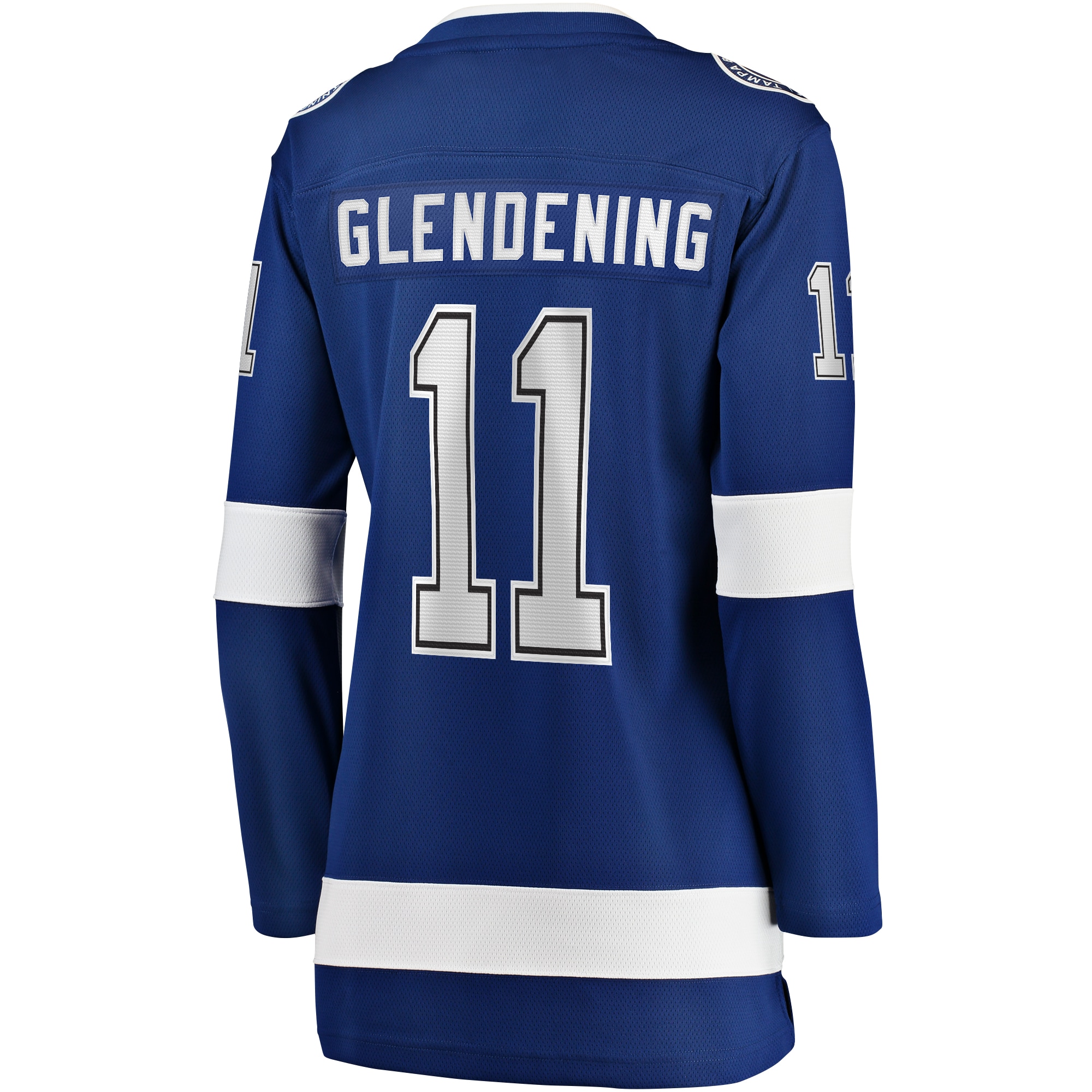 Luke Glendening Tampa Bay Lightning Women's Home Breakaway Player Jersey - Blue - angle 3