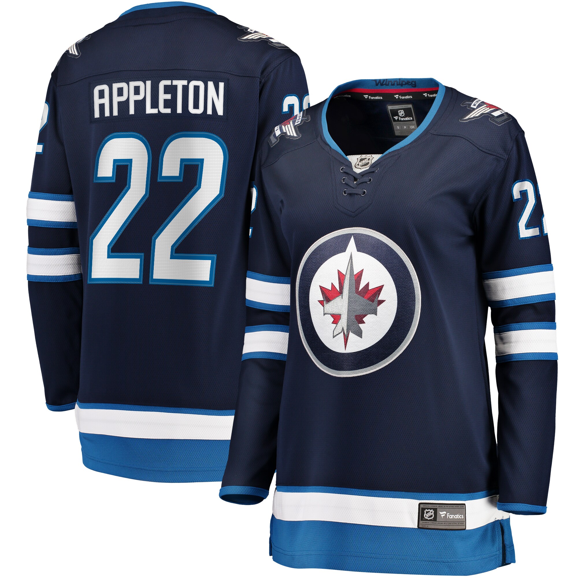 Mason Appleton Winnipeg Jets Home NHL Jersey - Navy | FanWearStyle
