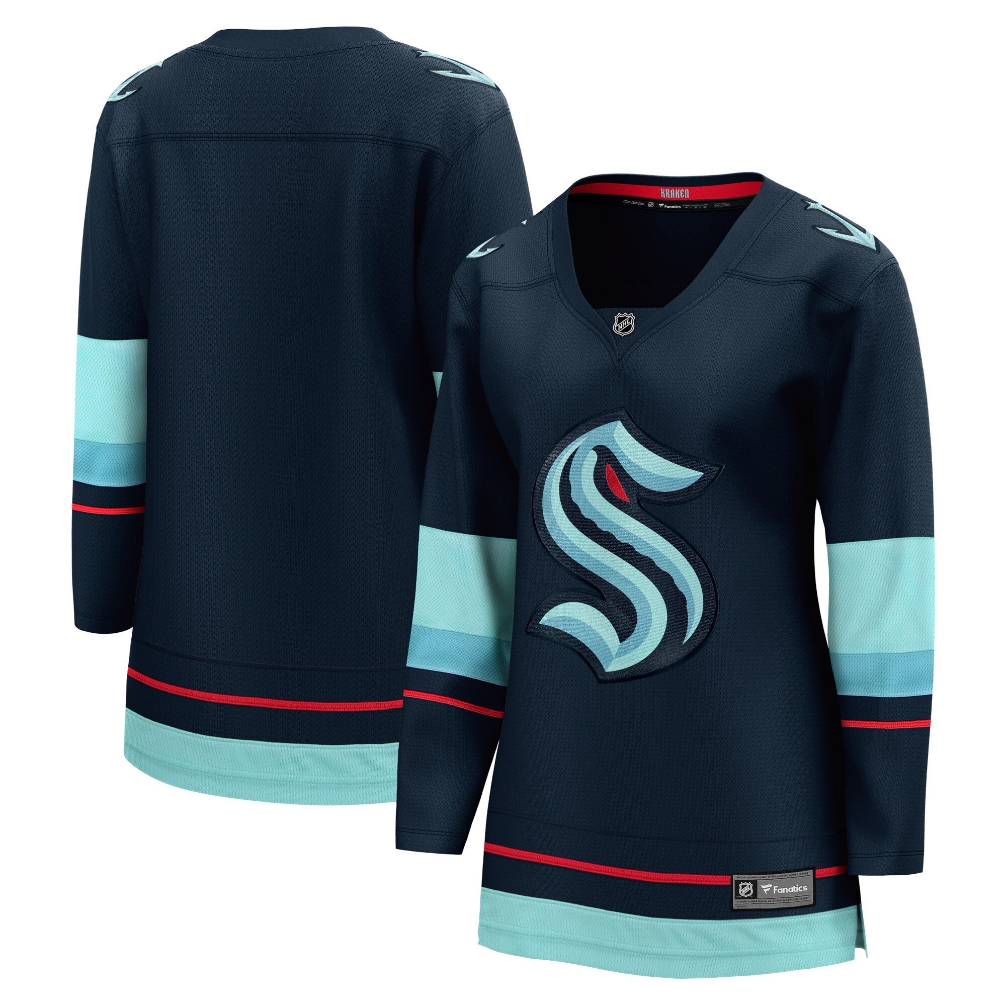 Seattle Kraken Women's Home Breakaway Jersey - Navy - angle 2