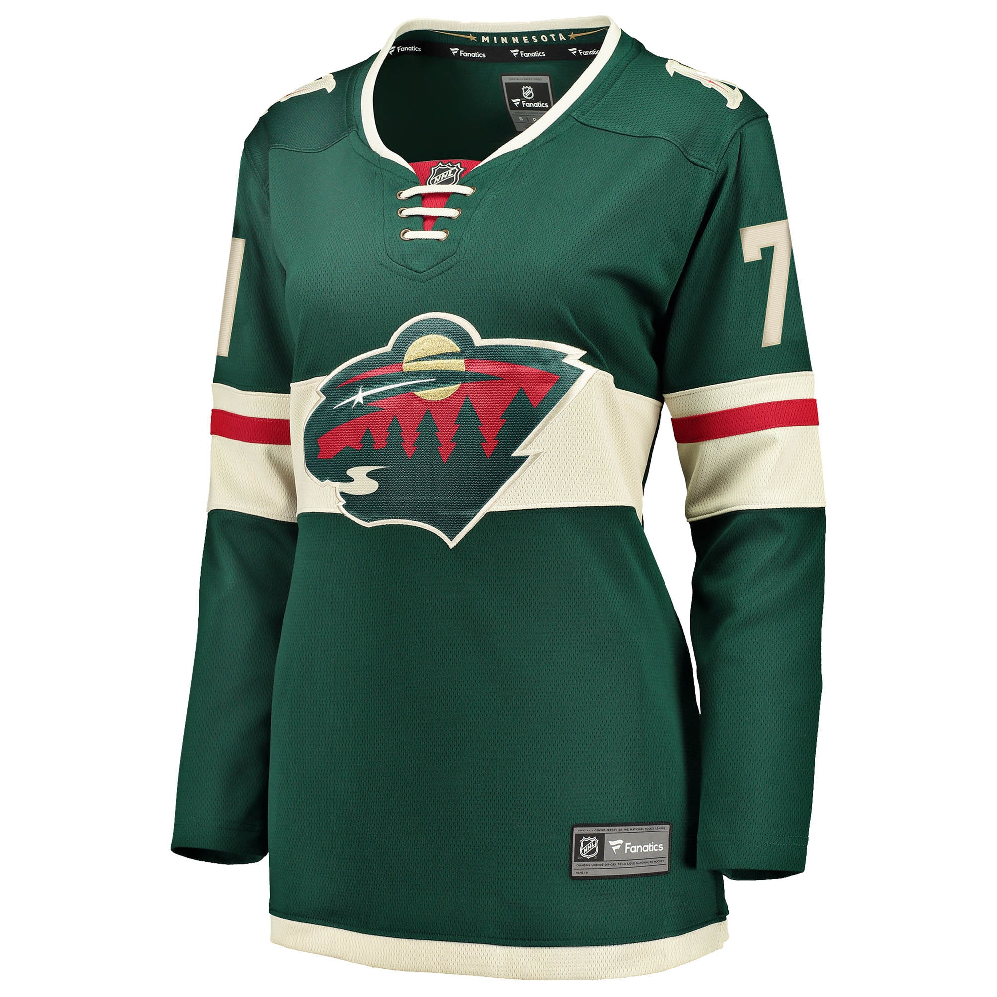 Nick Foligno Minnesota Wild Women's Home Breakaway Jersey - Green - angle 2
