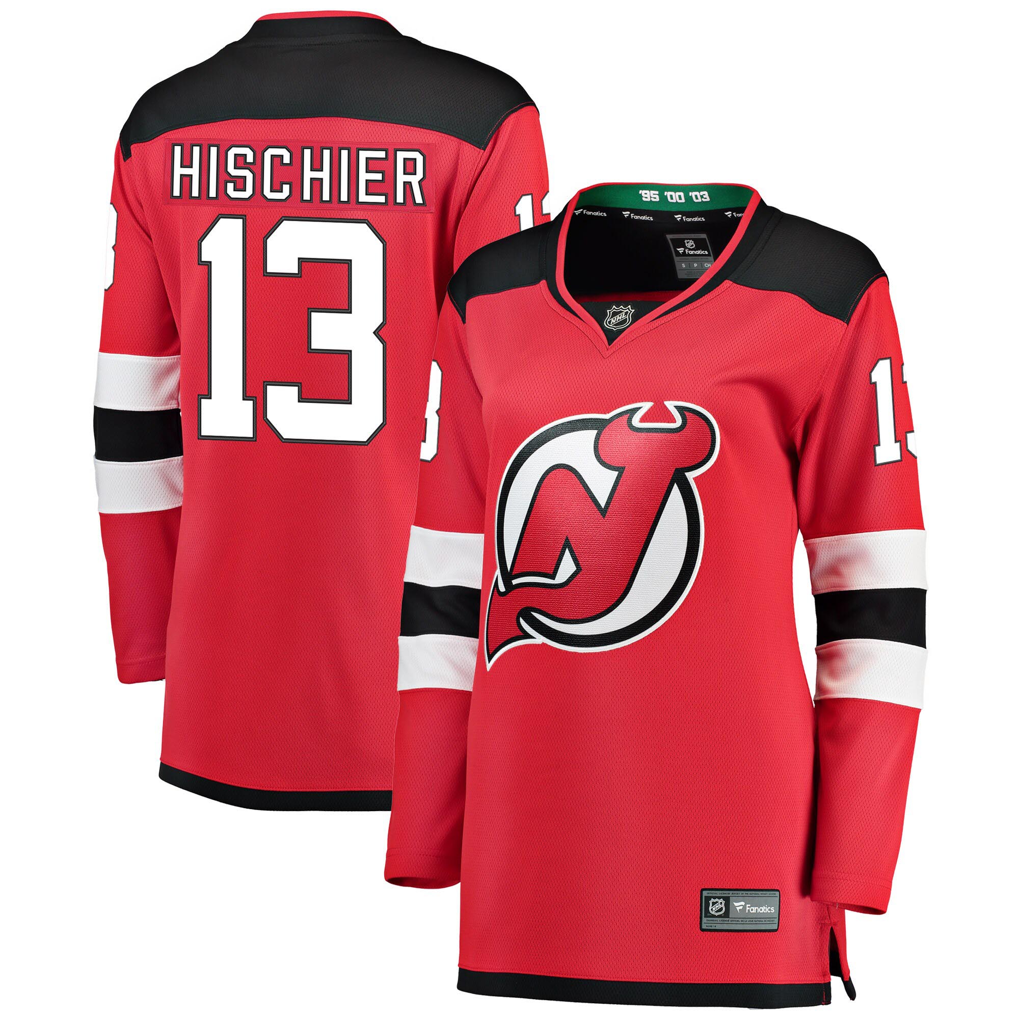 Nico Hischier New Jersey Devils Home NHL Jersey - Red | FanWearStyle