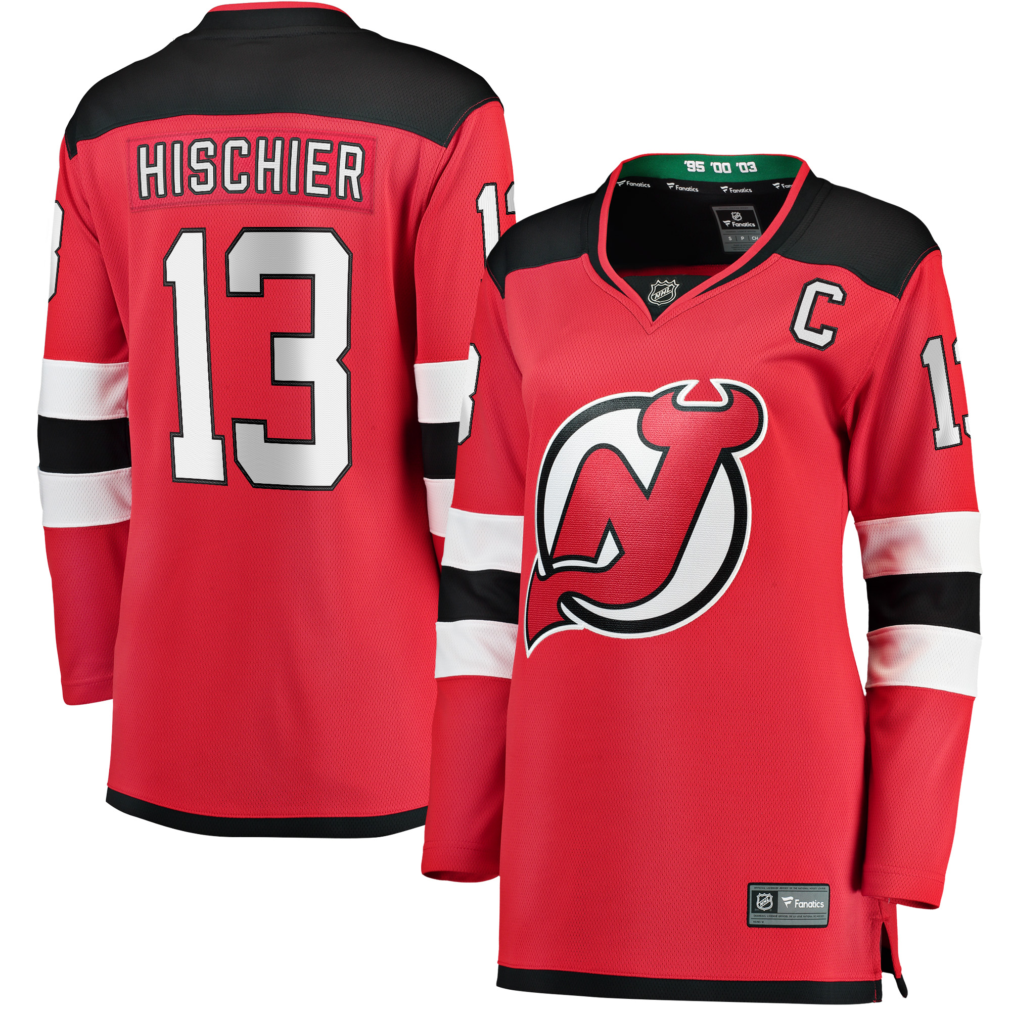 Nico Hischier New Jersey Devils Home NHL Jersey - Red | FanWearStyle