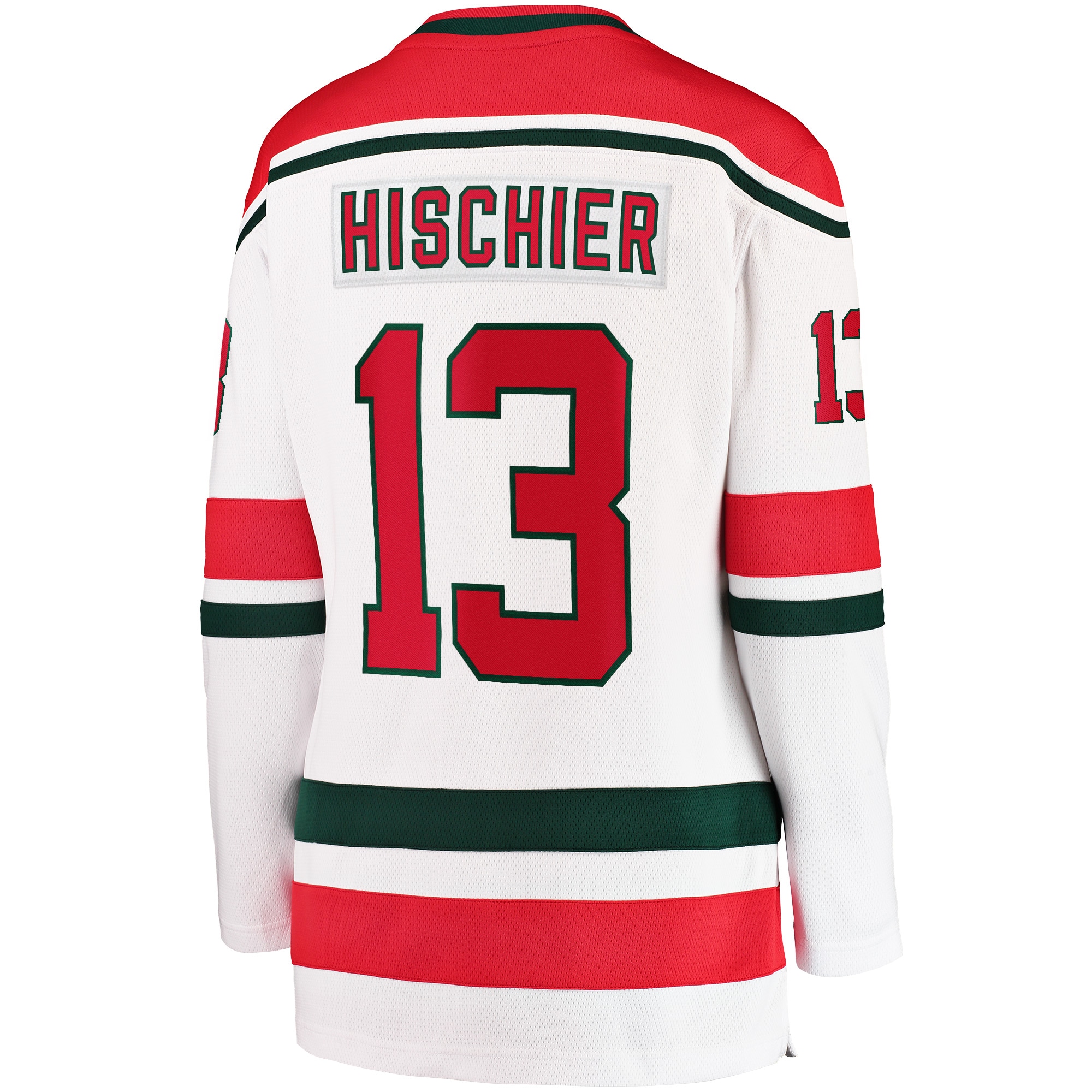 Nico Hischier New Jersey Devils Women's Alternate Breakaway Jersey - White - angle 3