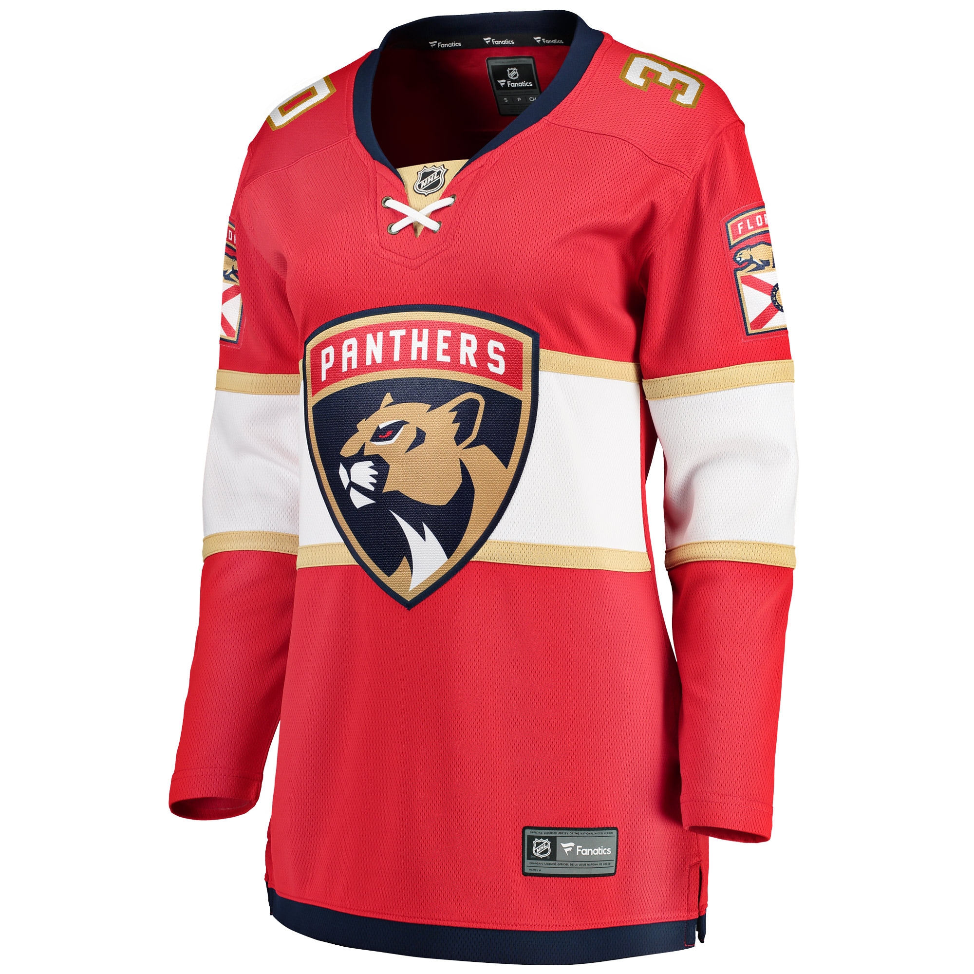 Spencer Knight Florida Panthers Women's Home Breakaway Jersey - Red - angle 2