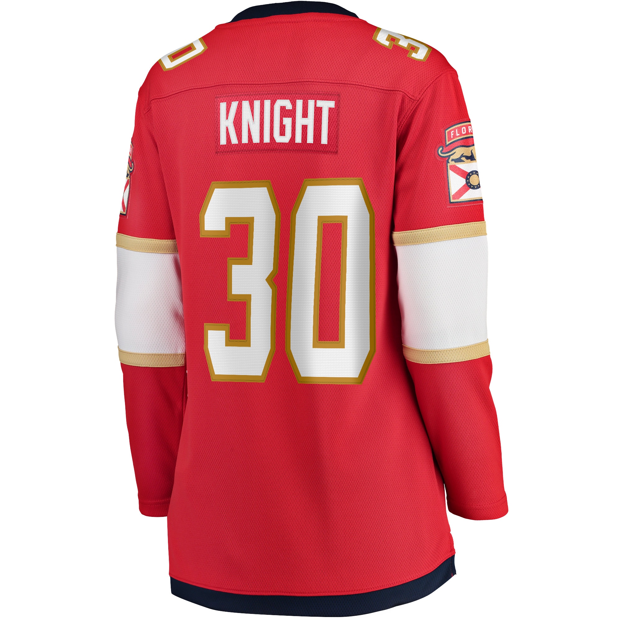 Spencer Knight Florida Panthers Women's Home Breakaway Jersey - Red - angle 3