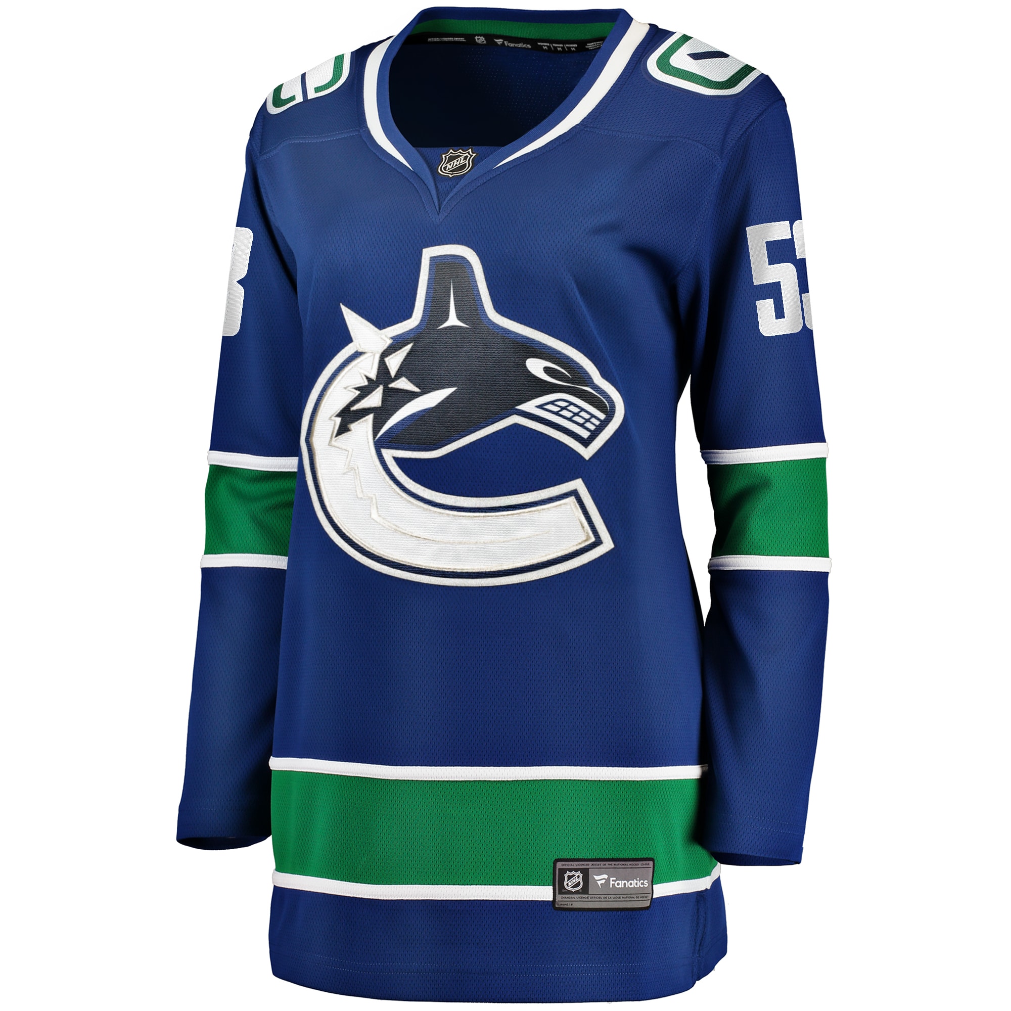 Teddy Blueger Vancouver Canucks Women's Home Breakaway Player Jersey - Blue - angle 2