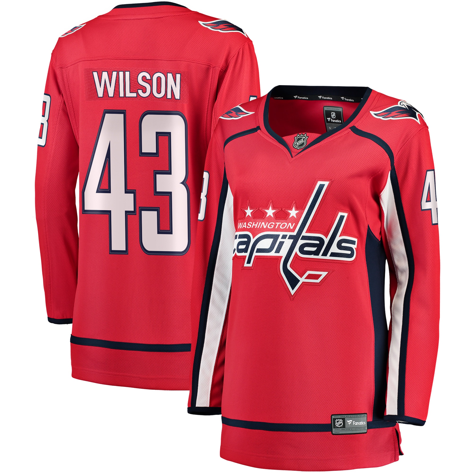 Youth Tom Wilson Washington Capitals Women's Breakaway Player Jersey - Red | FanWearStyle