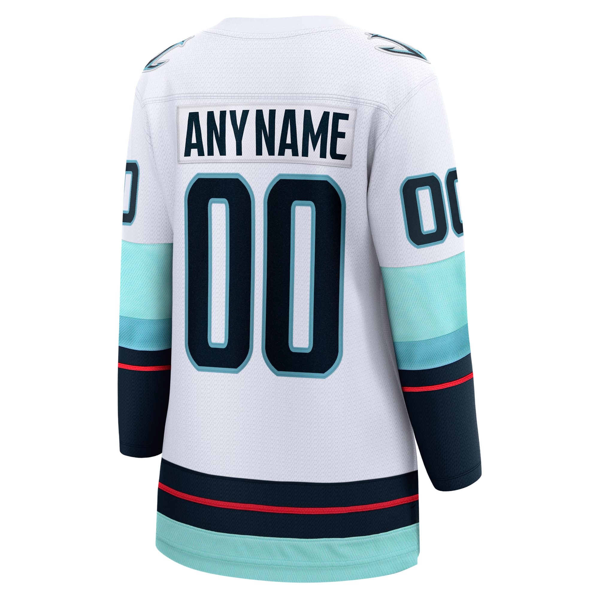 Seattle Kraken Women's Away Breakaway Custom Jersey - White - angle 3