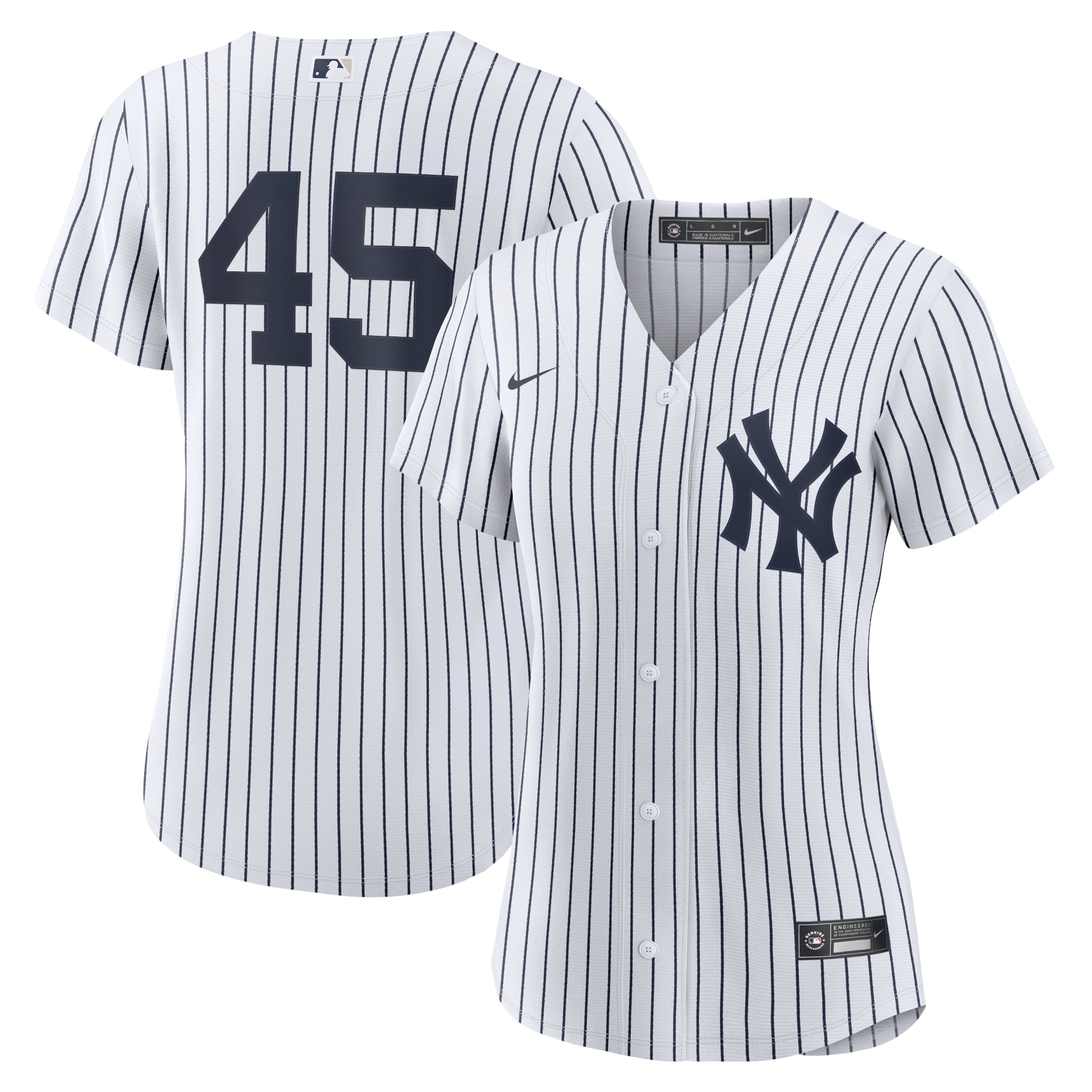 Youth Gerrit Cole #45 New York Yankees Women's Home Replica Player Jersey - White | FanWearStyle