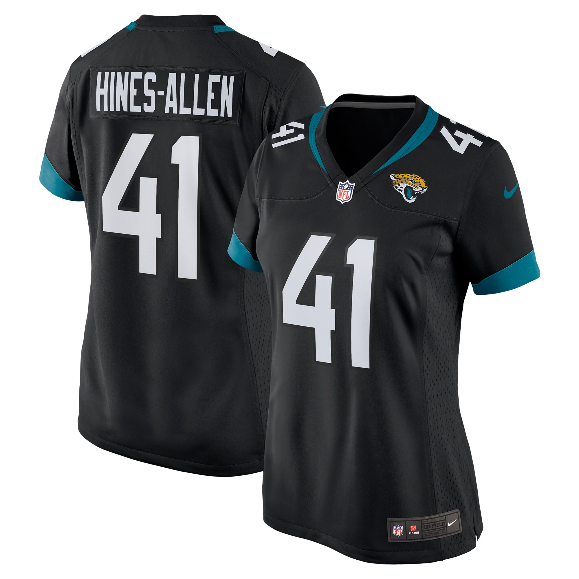 Josh Hines-Allen Jacksonville Jaguars Women's Alternate Player Game Jersey - Black - angle 2