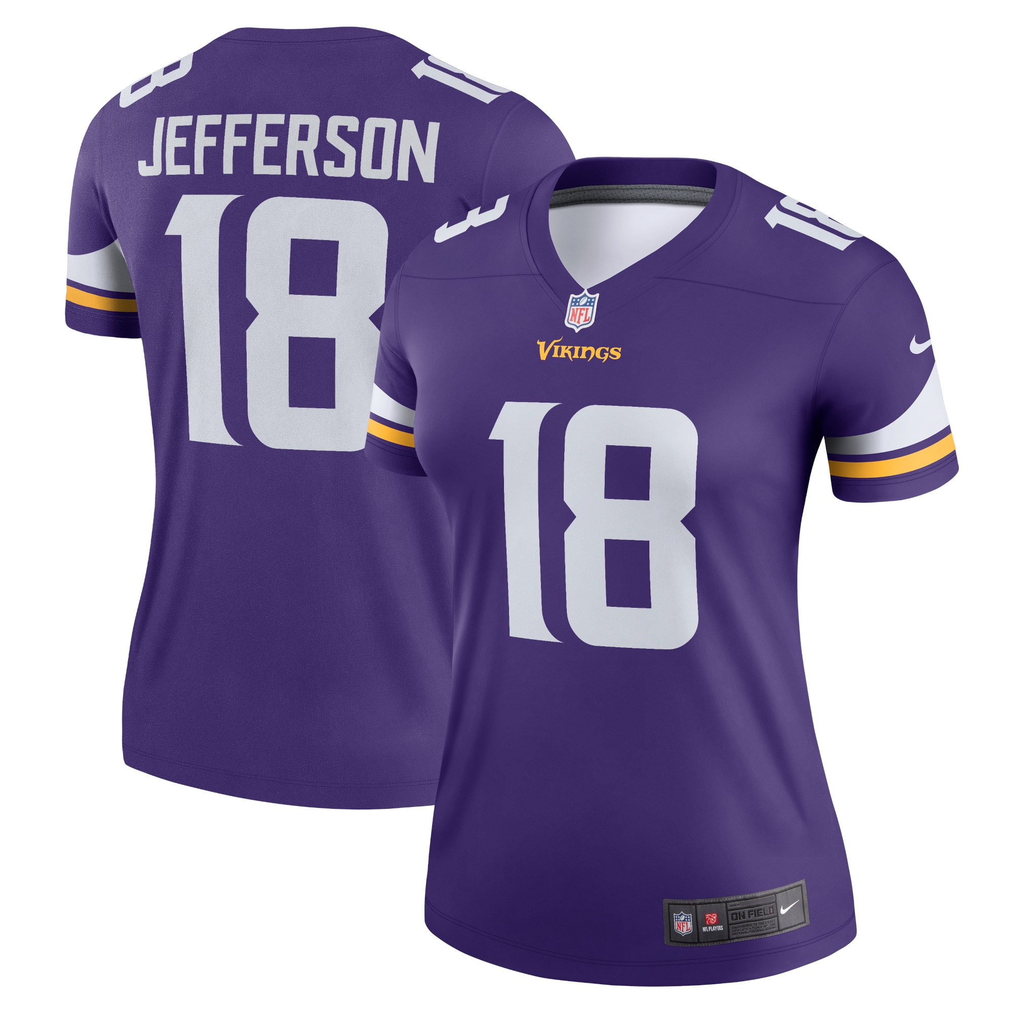 Justin Jefferson #18 Minnesota Vikings NFL Top - Purple | FanWearStyle