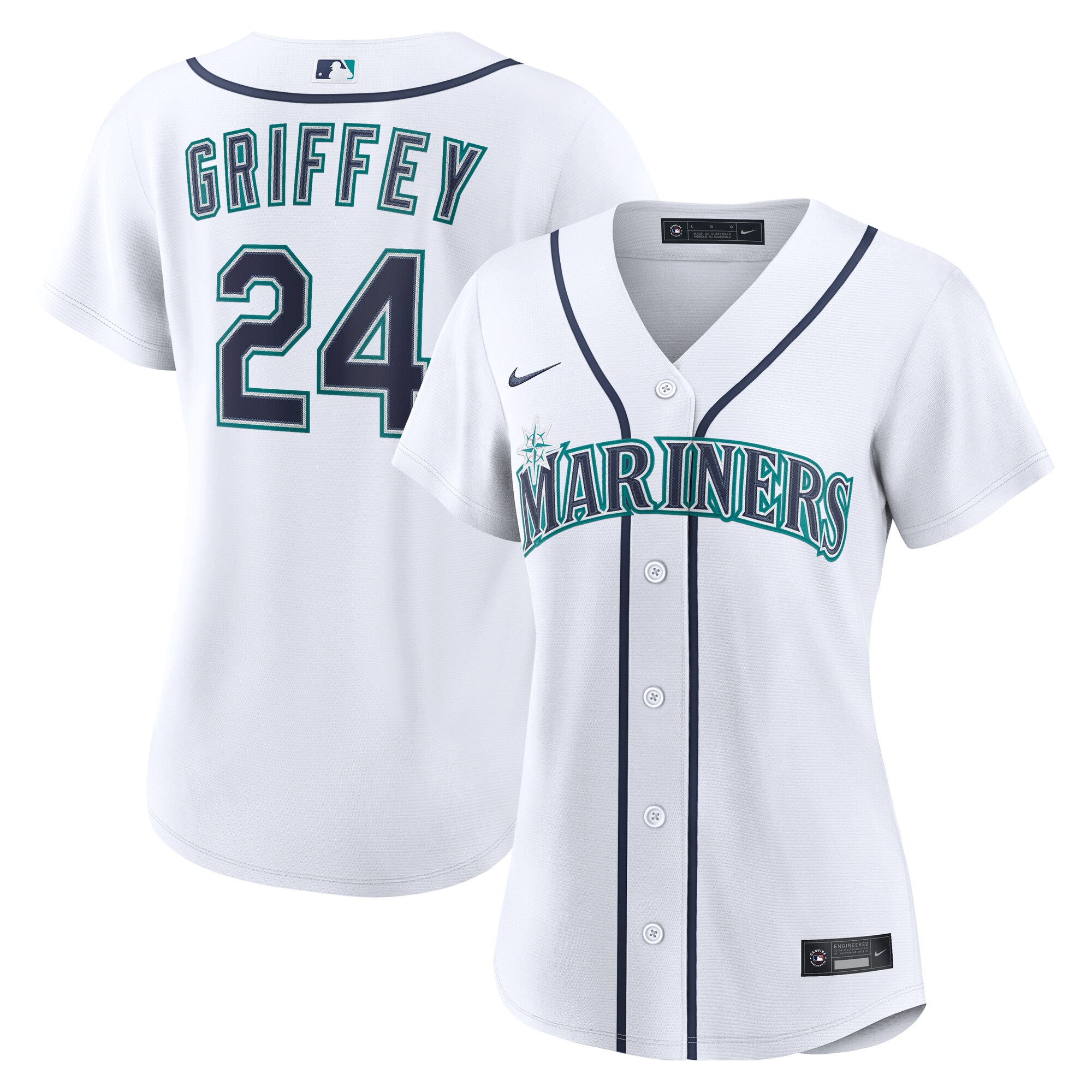 Ken Griffey Jr. Seattle Mariners Women's Home Replica Jersey - White - angle 3