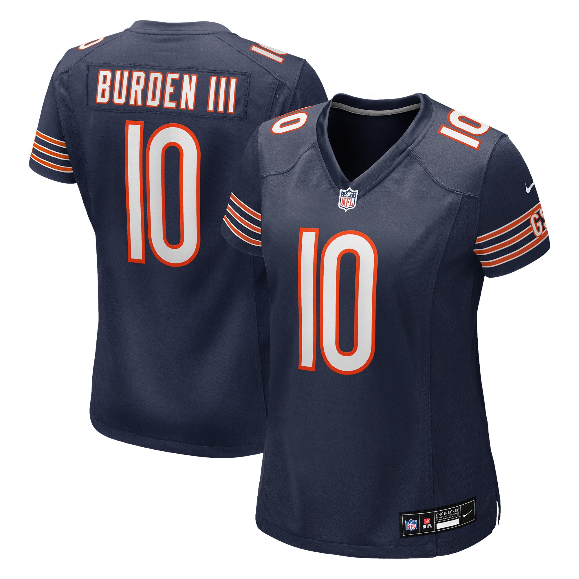Luther Burden III Chicago Bears Women's Team Game Jersey - Navy - angle 2