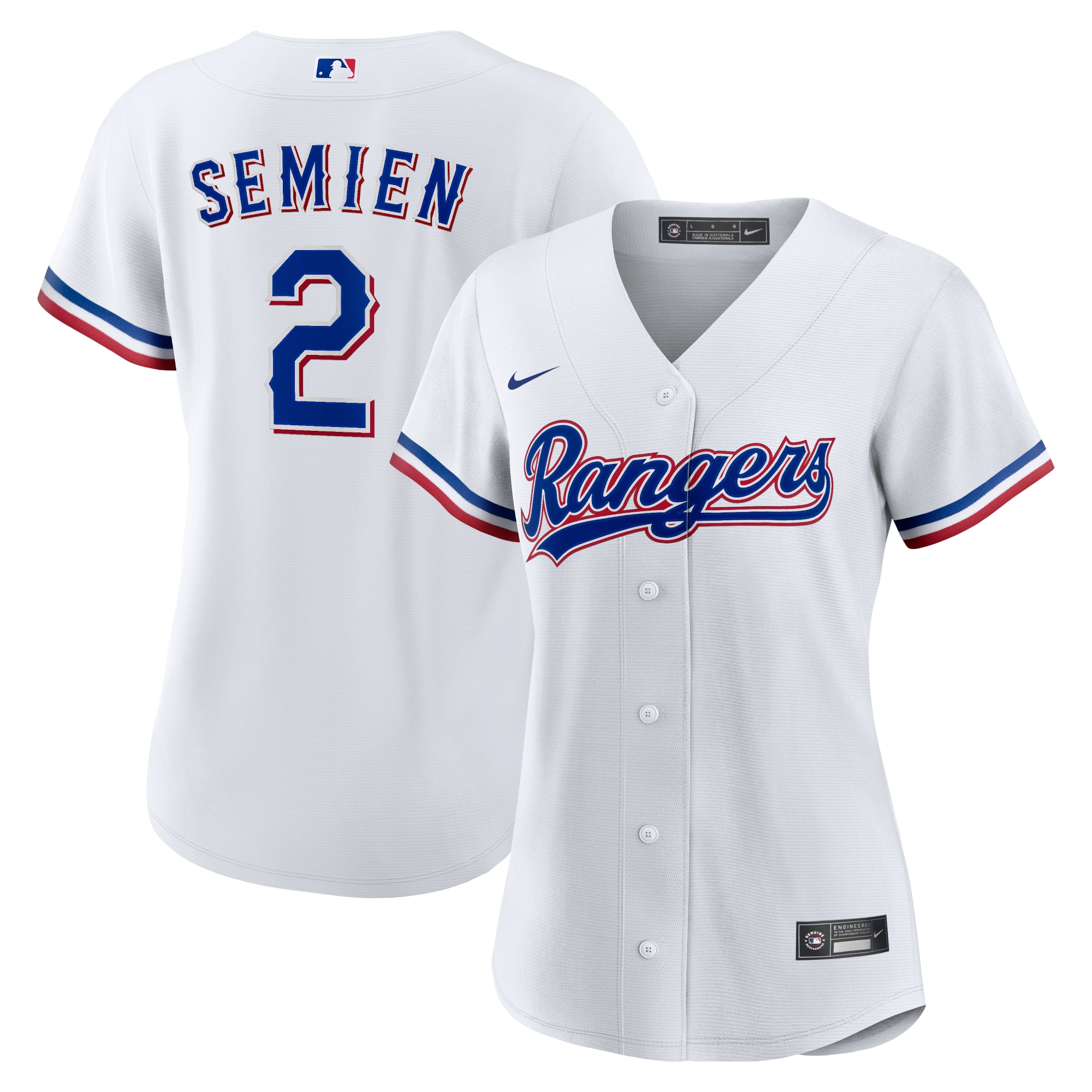 Youth Marcus Semien Texas Rangers Women's Home Replica Player Jersey - White | FanWearStyle