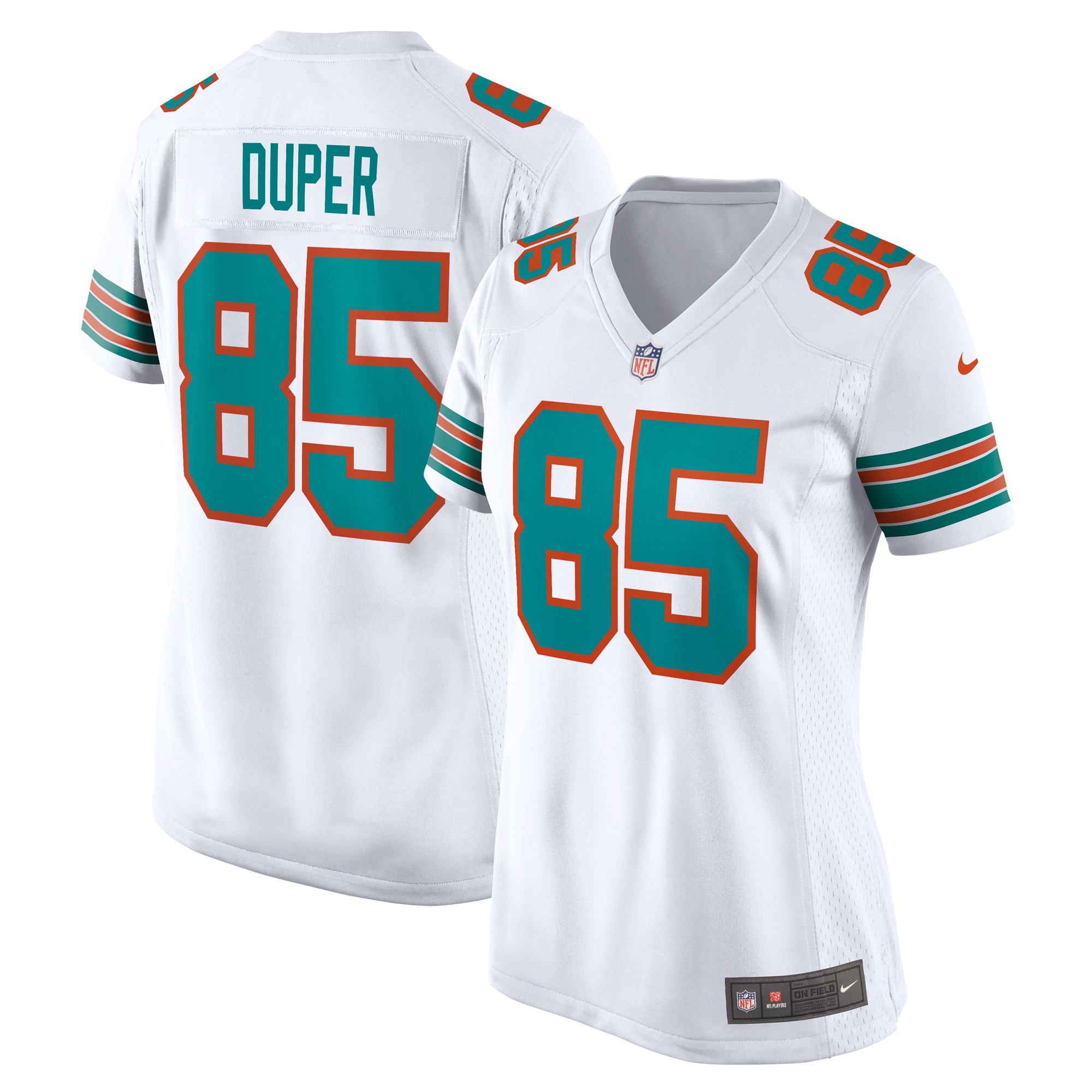 Youth Mark Duper Miami Dolphins Women's Retired Player Jersey - White | FanWearStyle