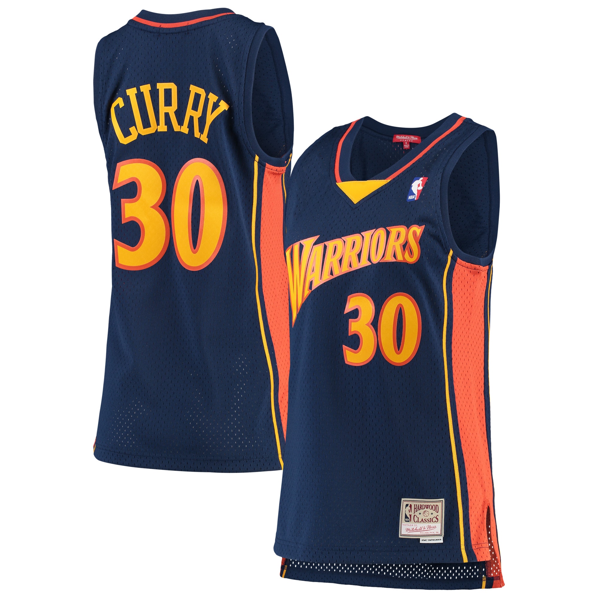 Youth Stephen Curry #30 Golden State Warriors Women's 2009-10 Hardwood Classics Swingman Jersey - Navy | FanWearStyle