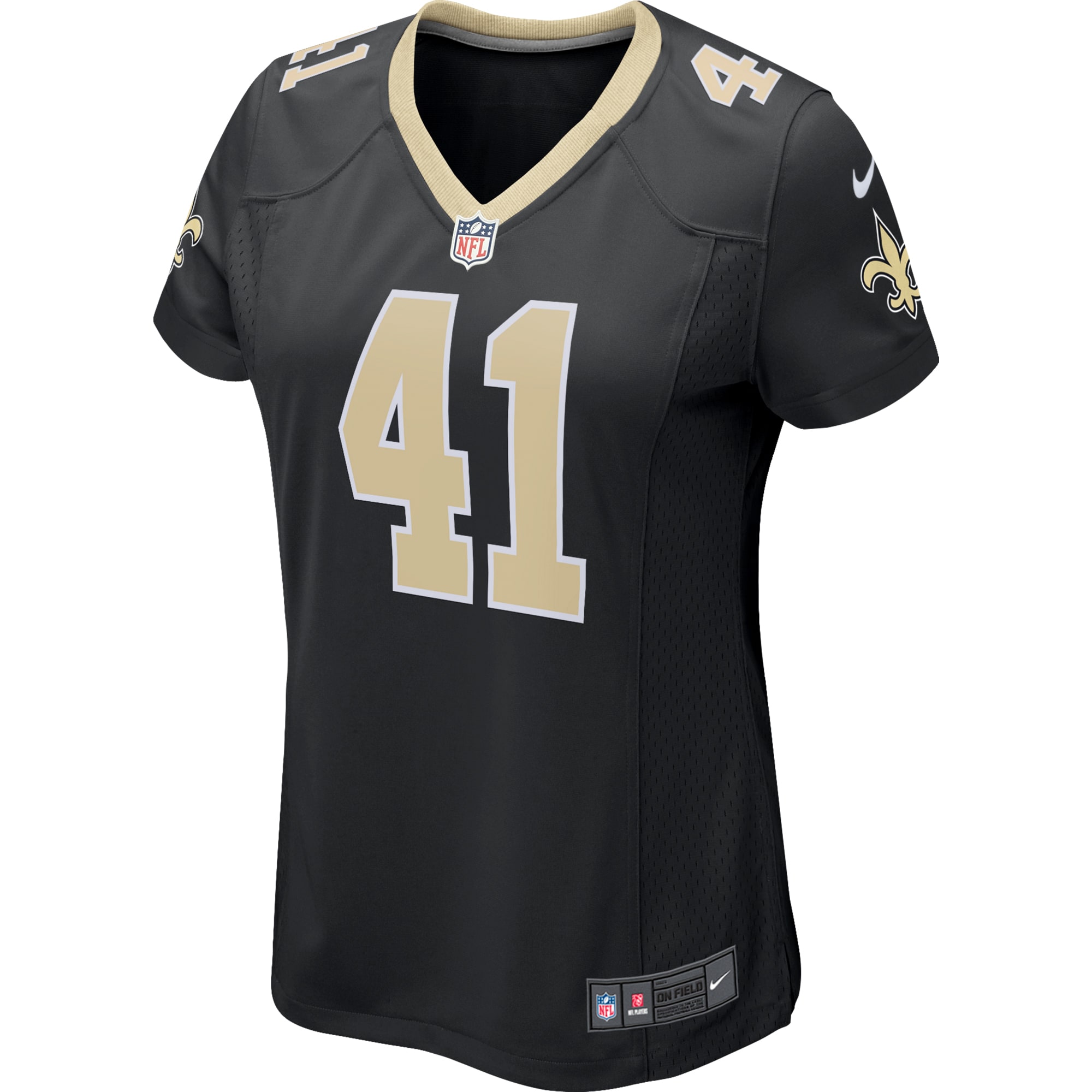 Alvin Kamara New Orleans Saints Women's Game Jersey - Black - angle 4