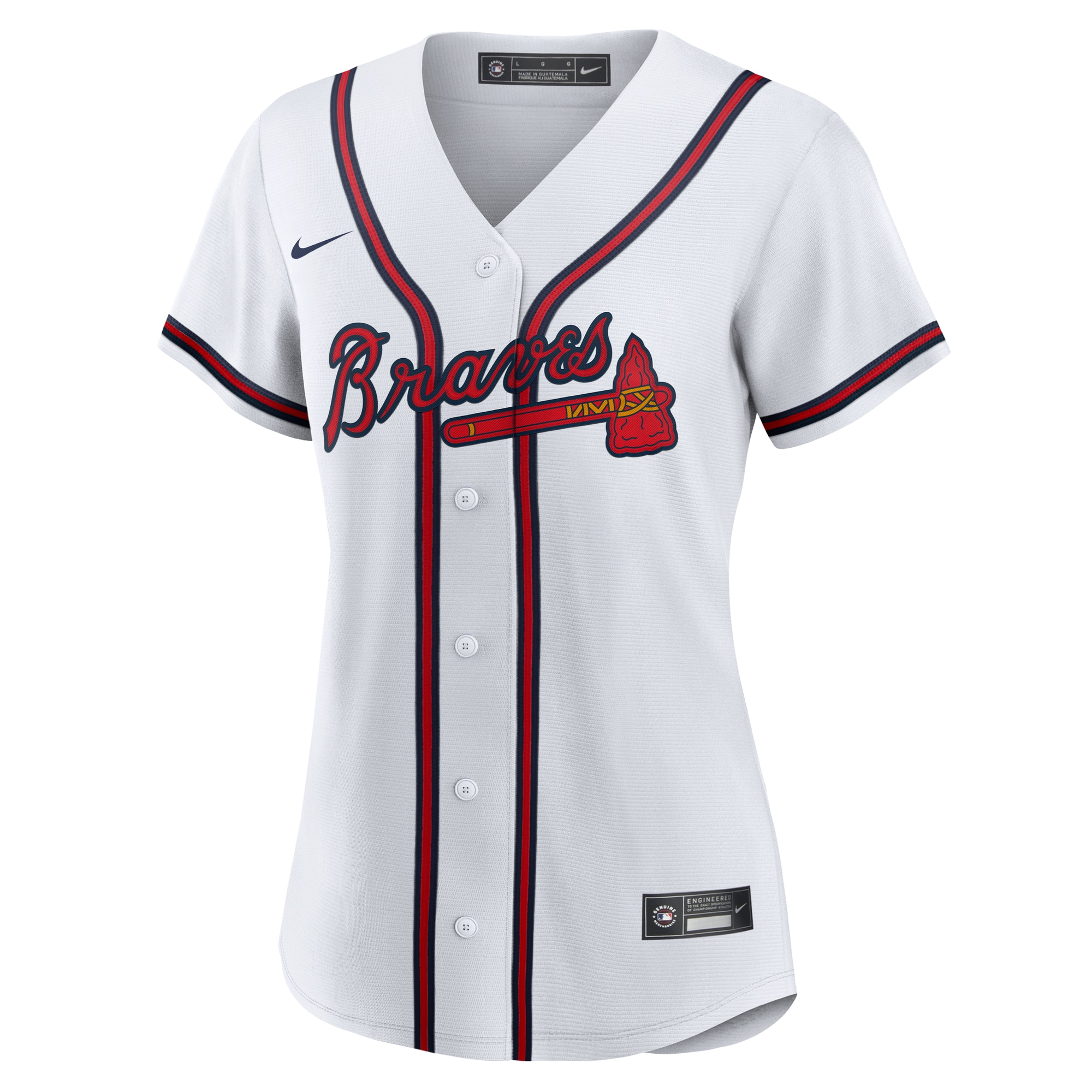 Austin Riley Atlanta Braves Women's Home Replica Jersey - White - angle 4