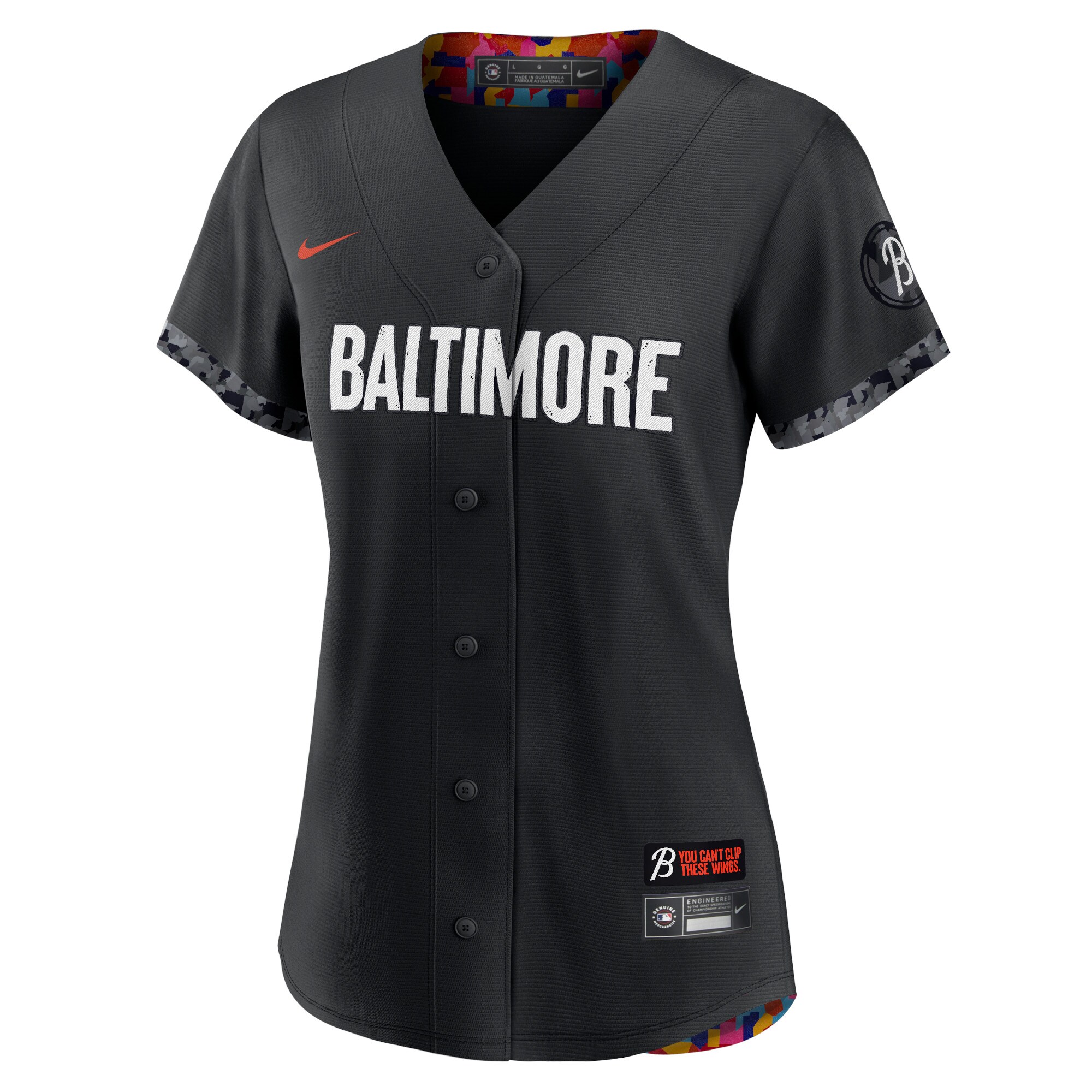 Baltimore Orioles Women's City Connect Replica Jersey - Black - angle 4