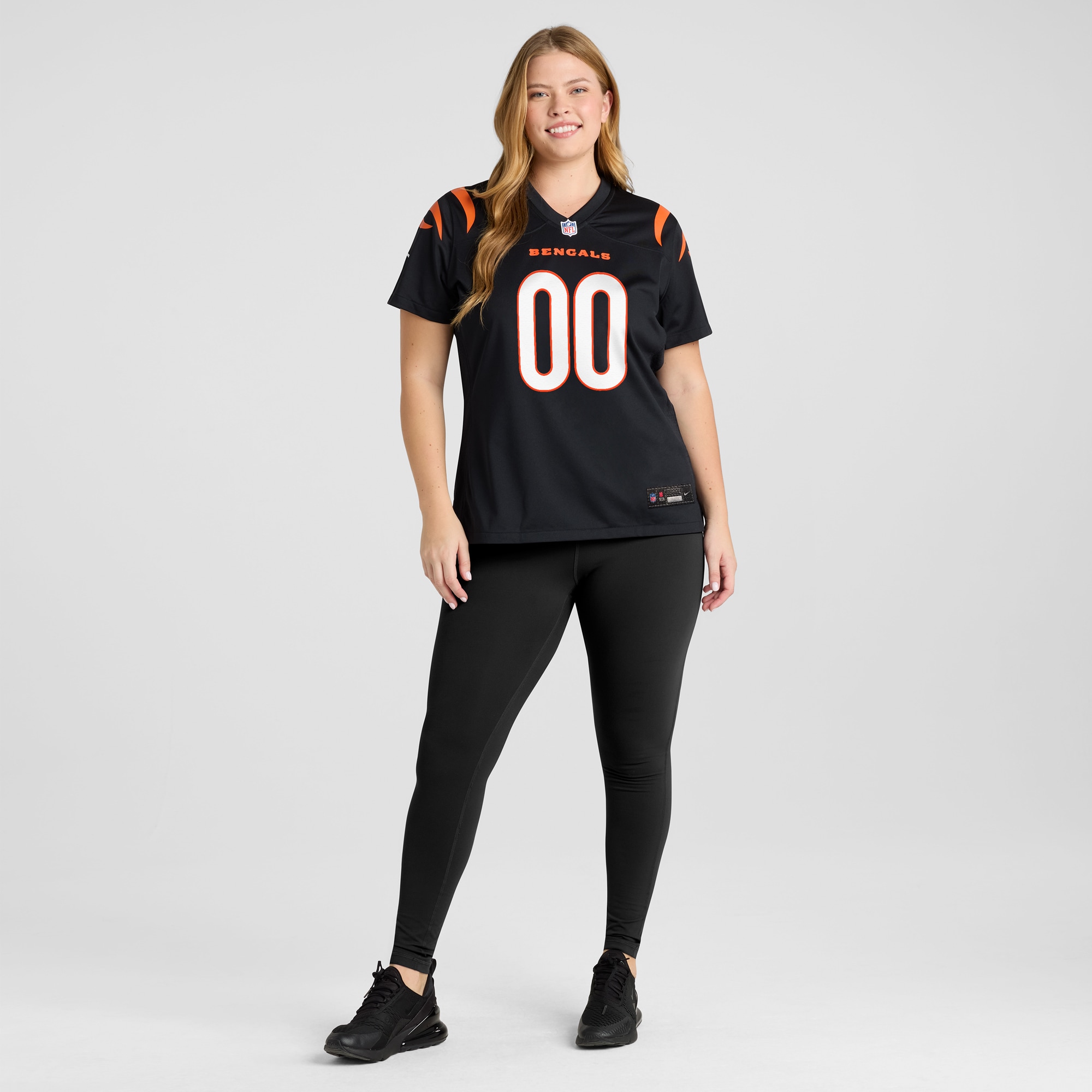 Cincinnati Bengals Women's Game Custom Jersey - Black - angle 8