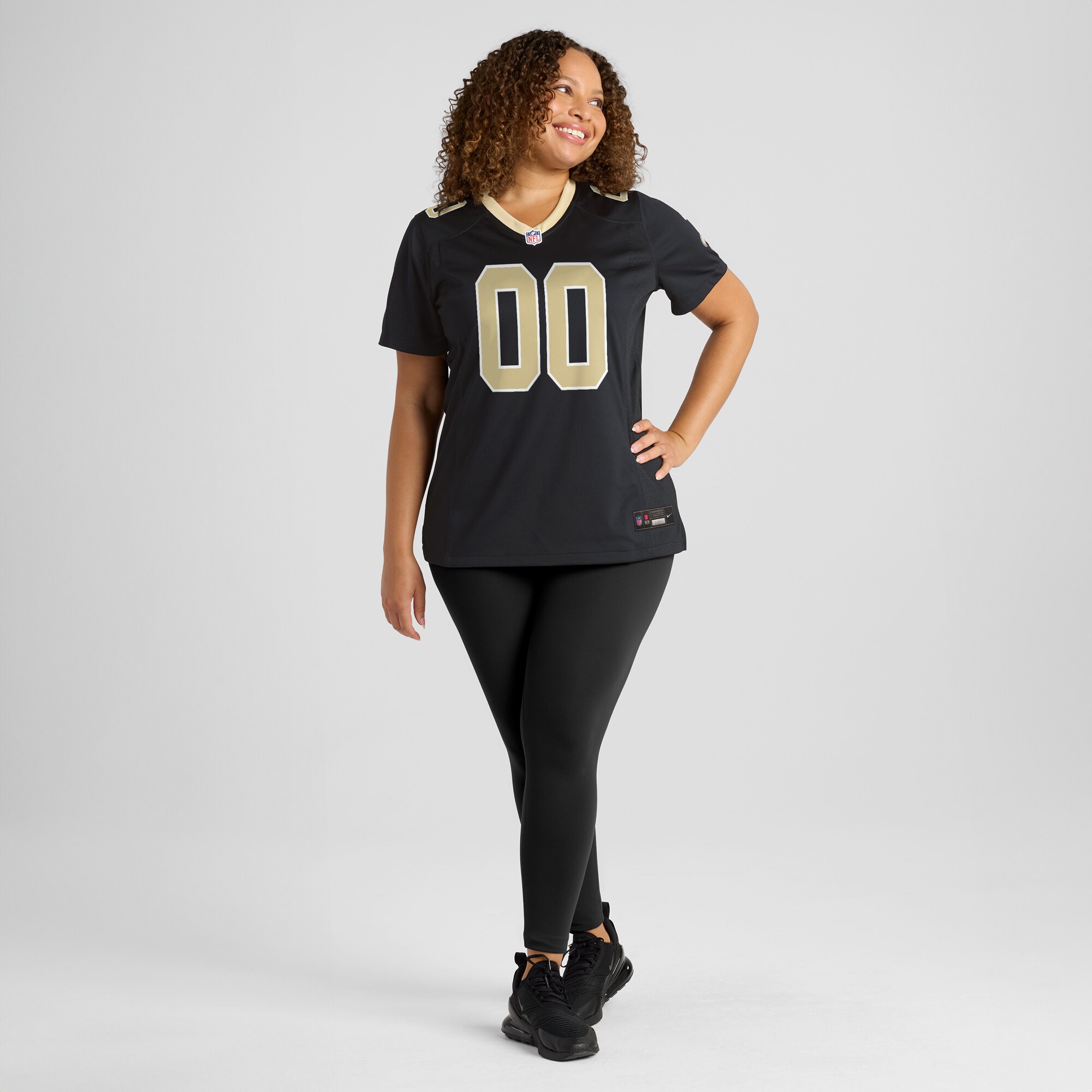 New Orleans Saints Women's Custom Game Jersey - Black - angle 8