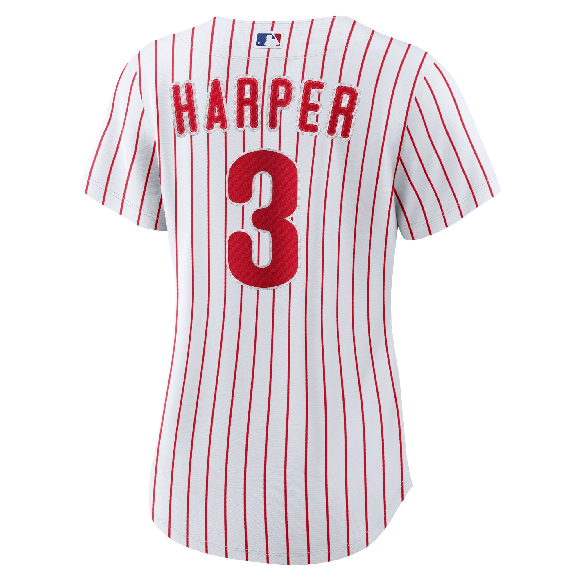 Bryce Harper #3 Philadelphia Phillies Women's Home Replica Player Jersey - White - angle 5