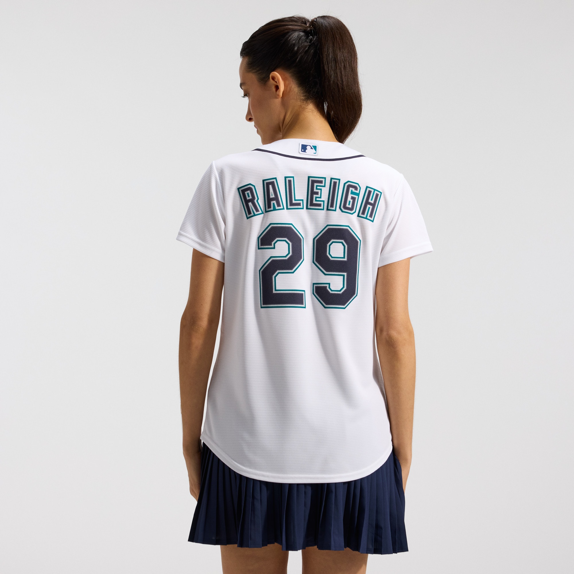 Cal Raleigh Seattle Mariners Women's Home Replica Jersey - White - angle 5
