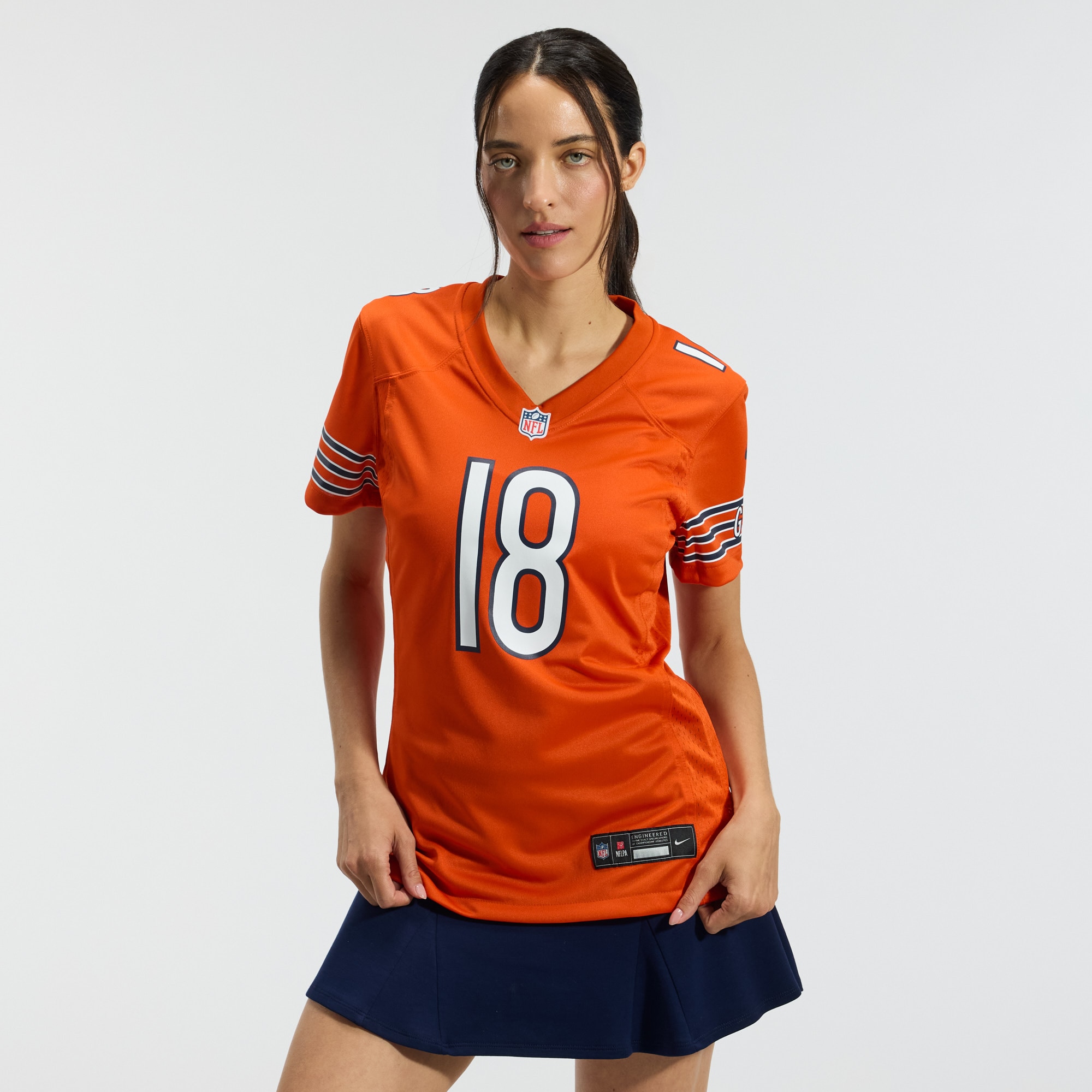Caleb Williams Chicago Bears Women's Alternate Game Jersey - Orange - angle 4