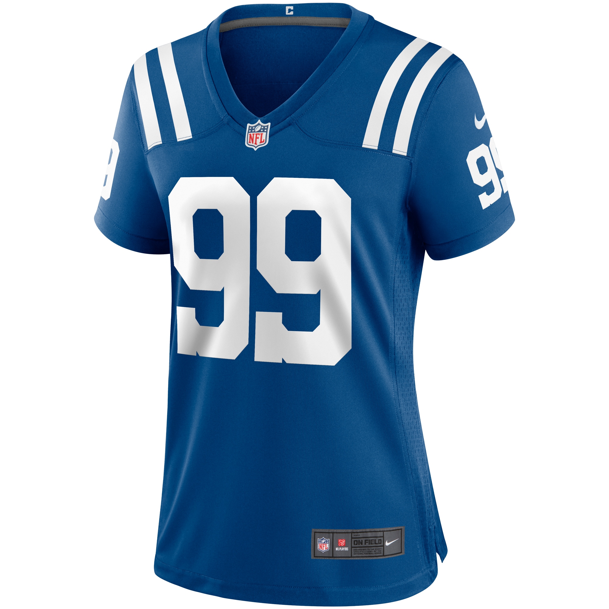 DeForest Buckner Indianapolis Colts Women's Game Player Jersey - Royal - angle 4
