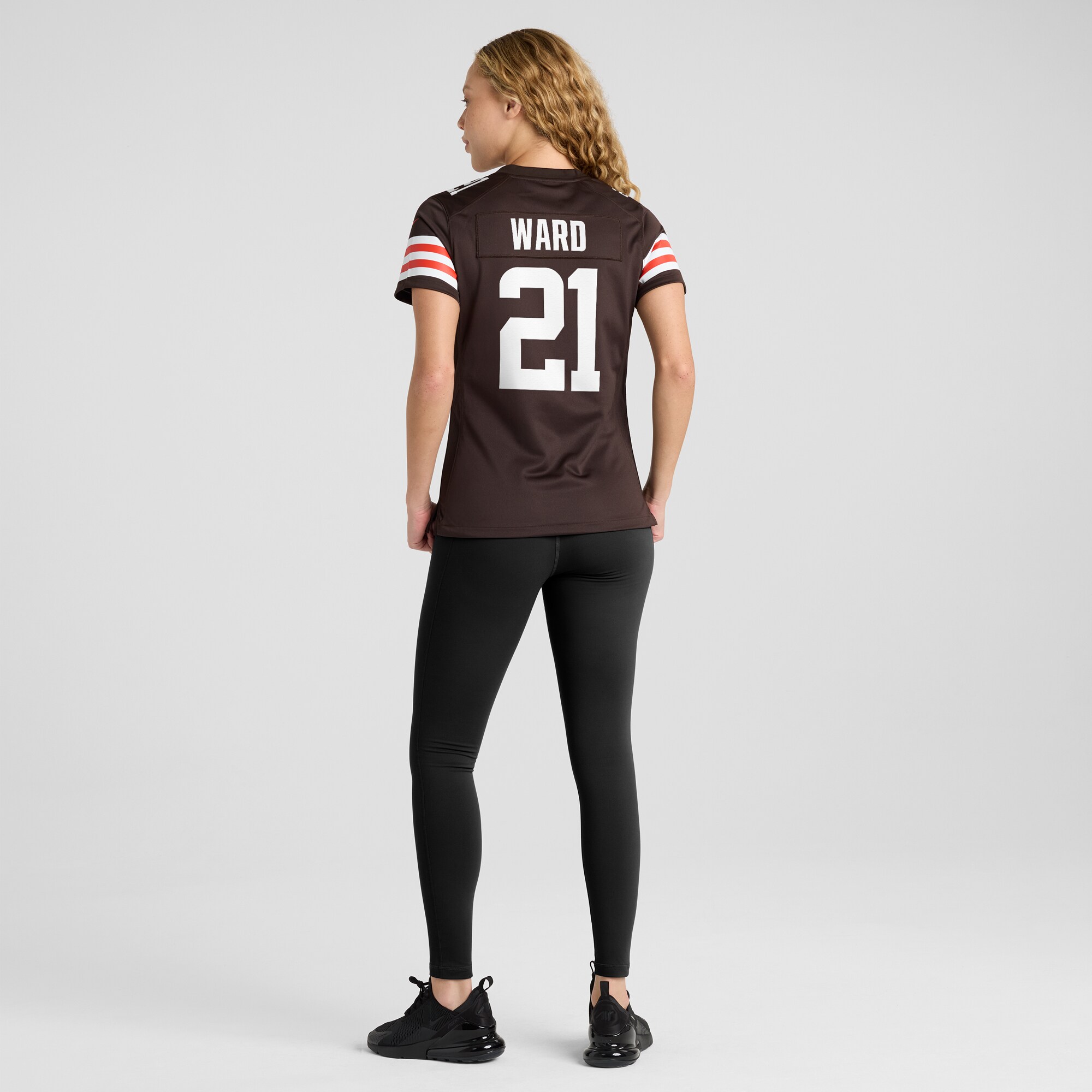 Denzel Ward Cleveland Browns Women's Player Game Jersey - Brown - angle 7