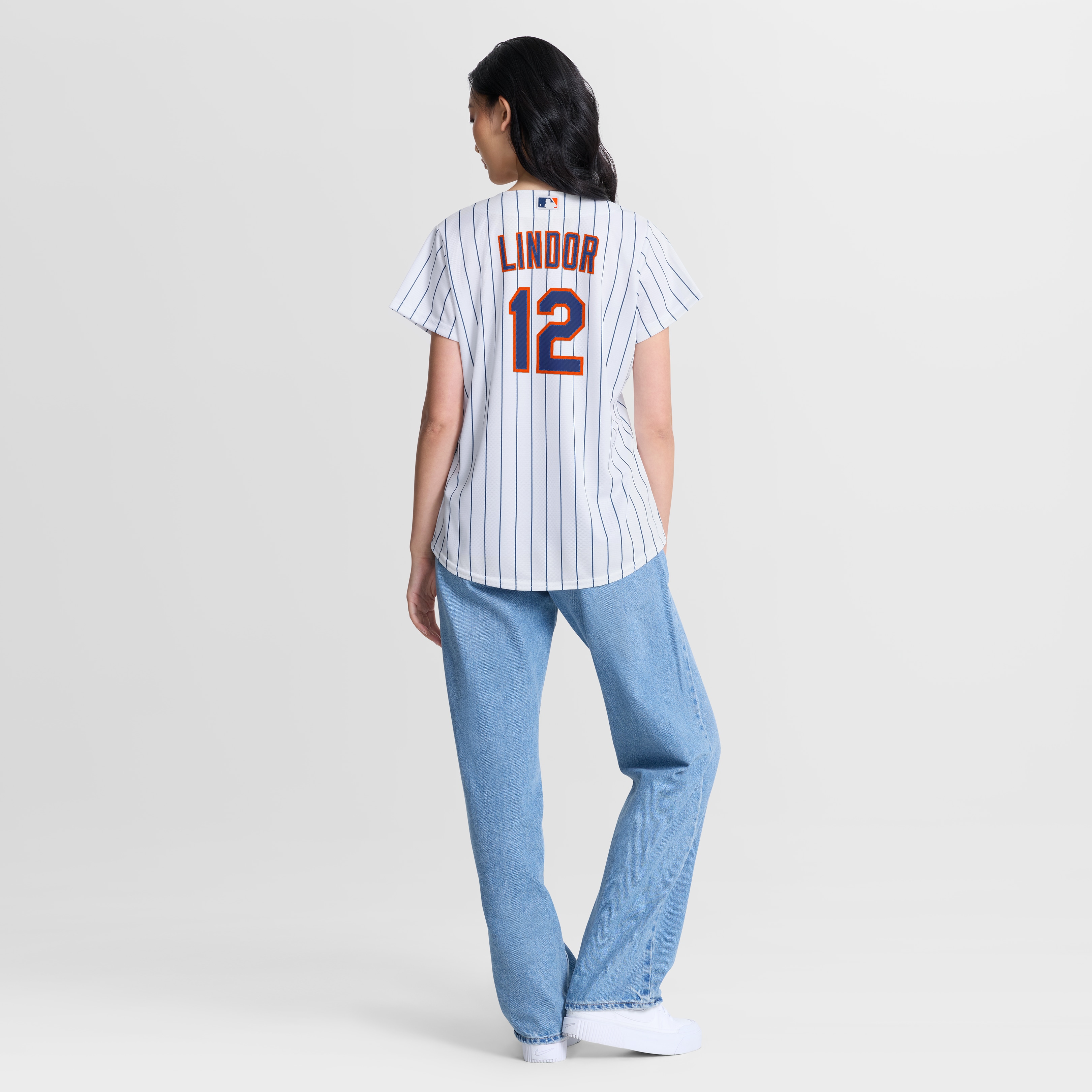 Francisco Lindor New York Mets Women's Home Replica Jersey - White - angle 7