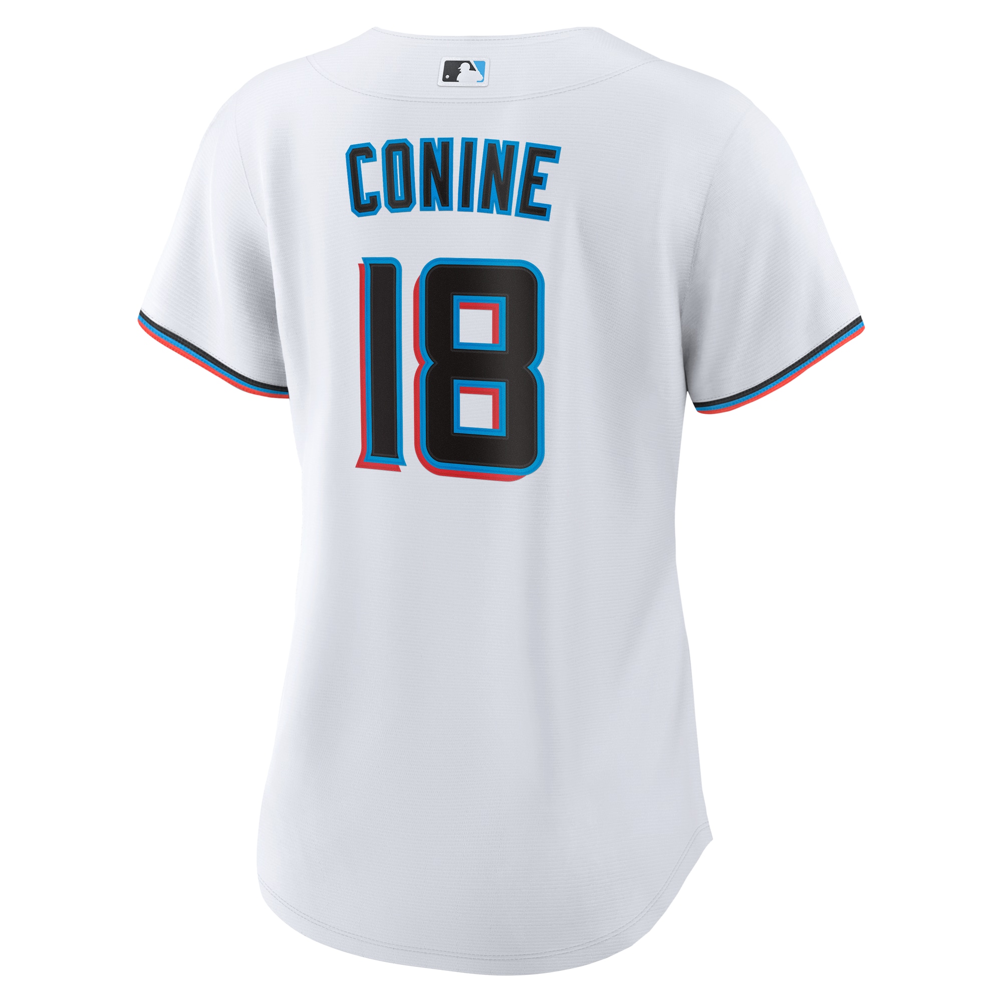 Griffin Conine Miami Marlins Women's Home Replica Jersey - White - angle 5