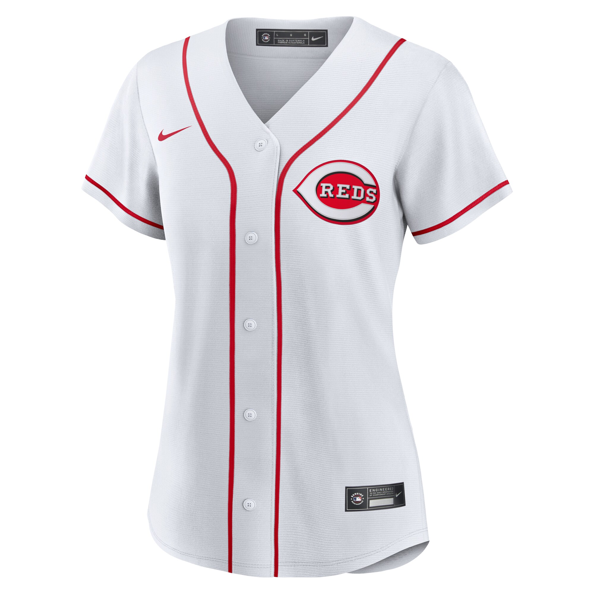 Hunter Greene Cincinnati Reds Women's Home Replica Jersey - White - angle 4