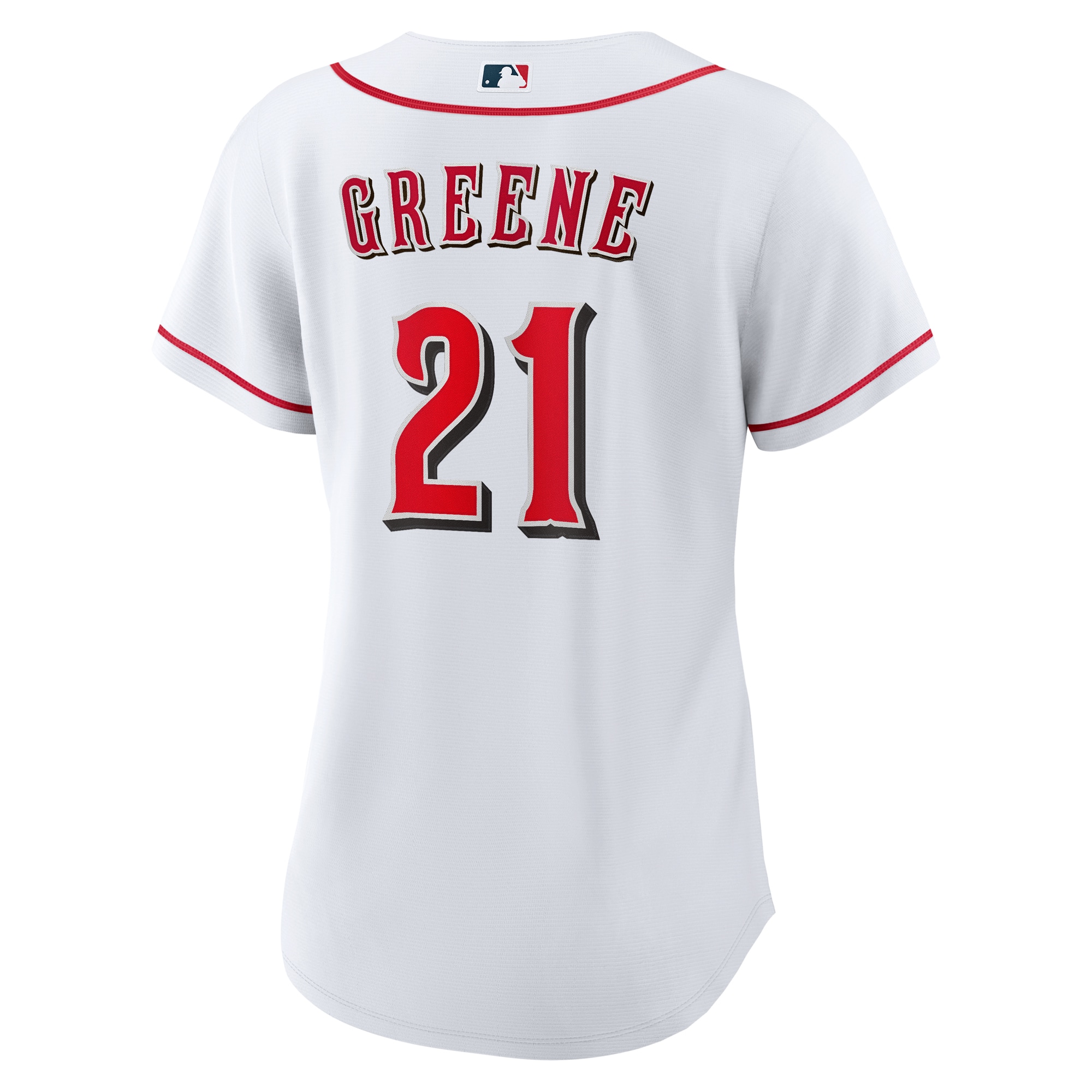 Hunter Greene Cincinnati Reds Women's Home Replica Jersey - White - angle 5