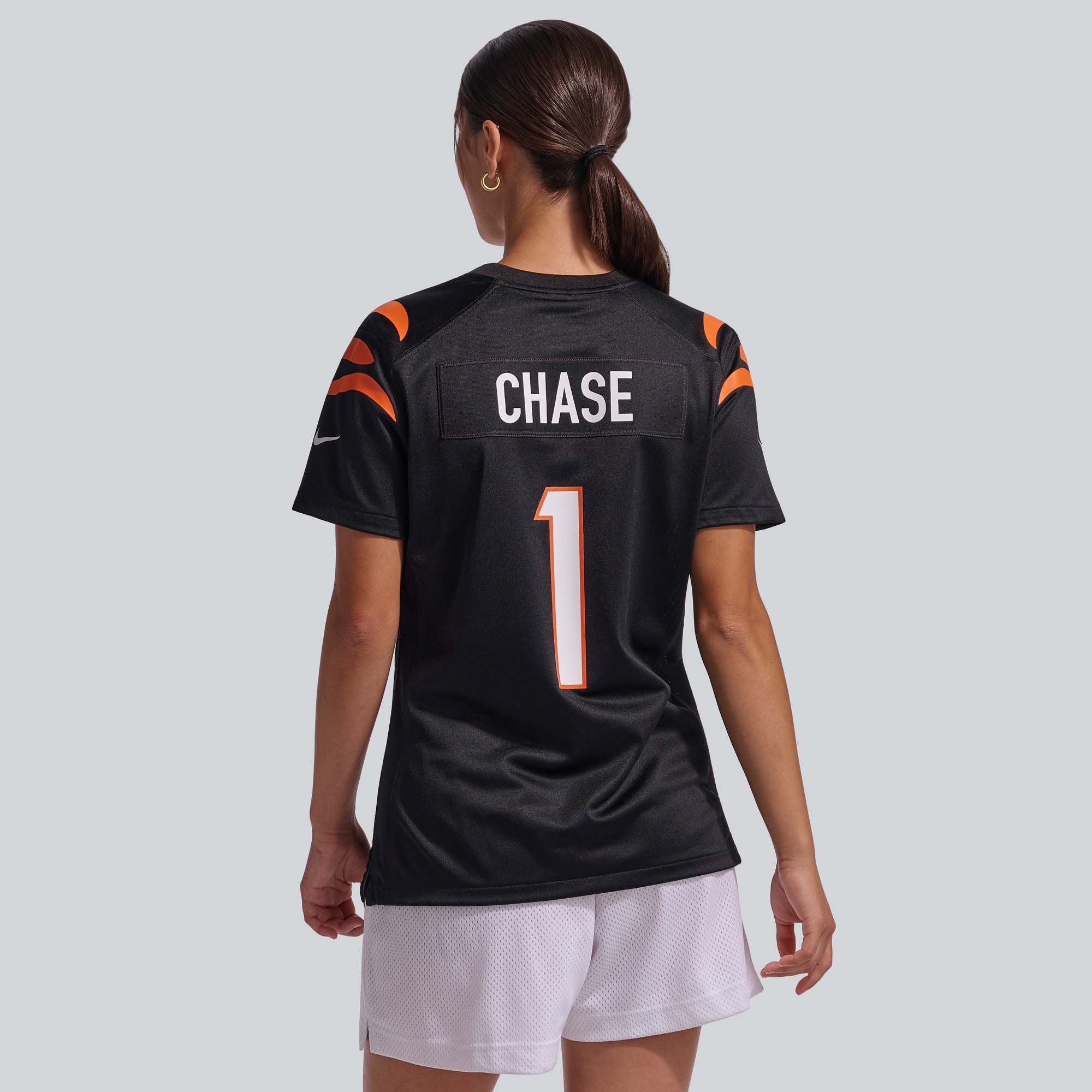 Ja'Marr Chase #1 Cincinnati Bengals Women's Game Jersey - Black - angle 5
