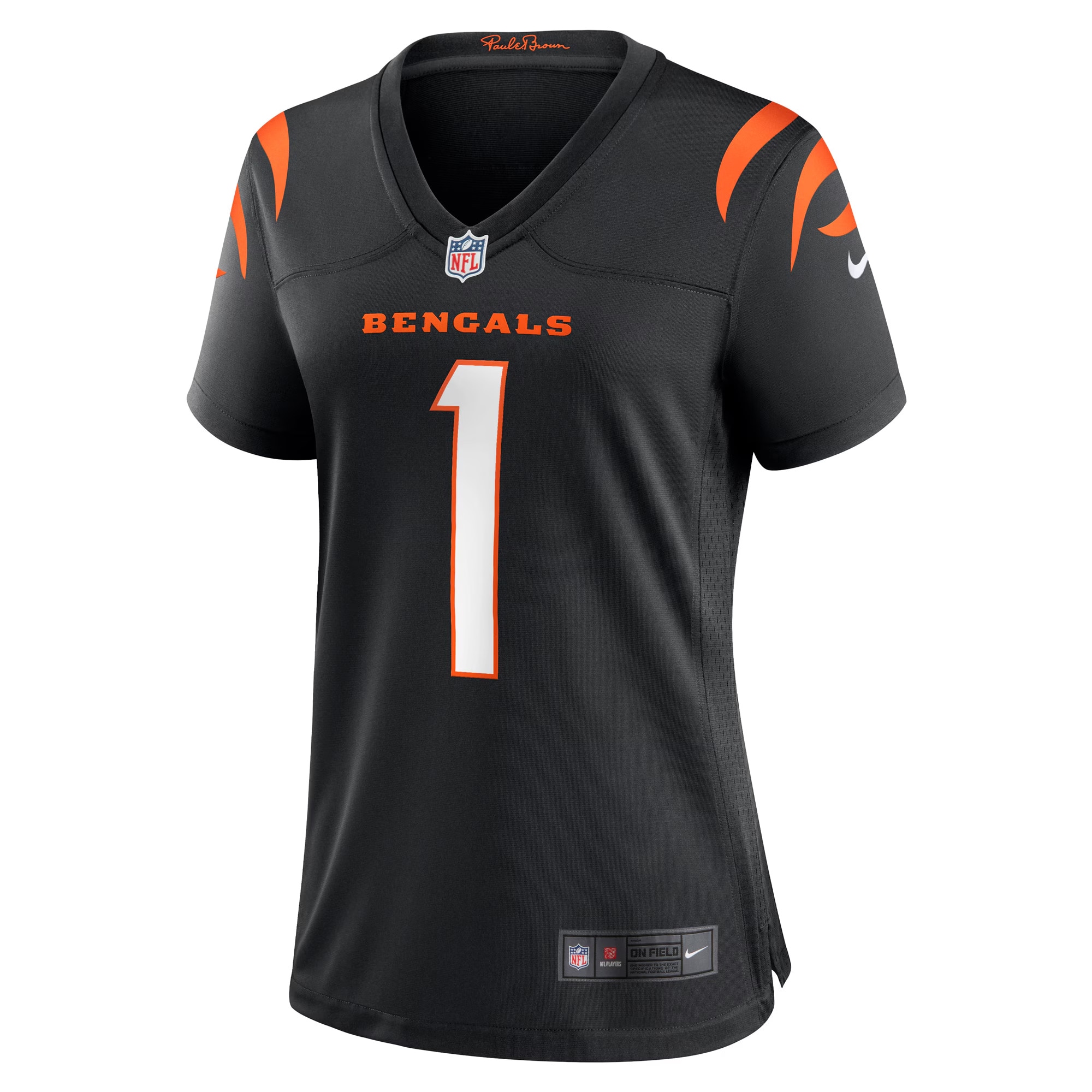 Ja'Marr Chase #1 Cincinnati Bengals Women's Game Jersey - Black - angle 8