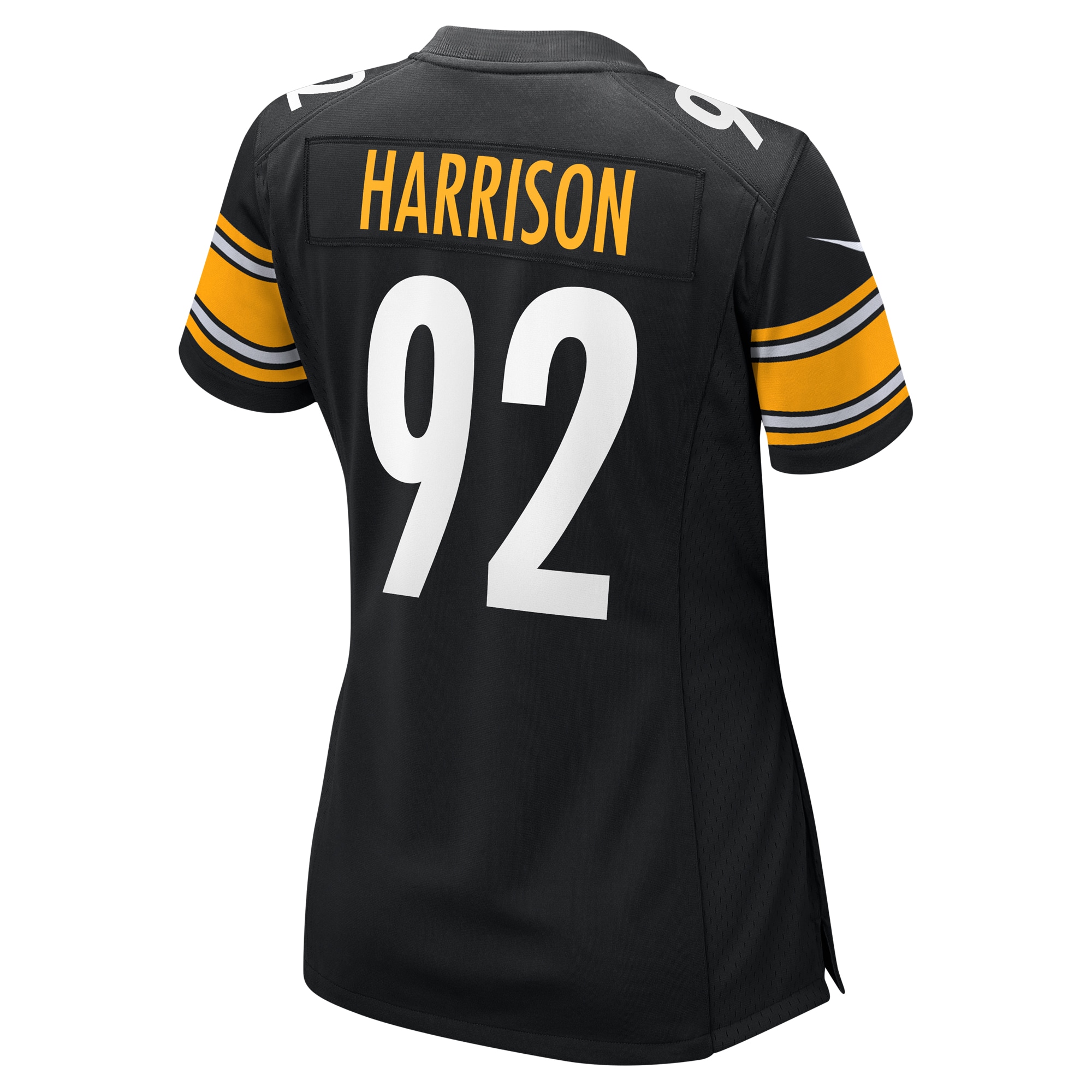 James Harrison Pittsburgh Steelers Women's Retired Game Jersey - Black - angle 5