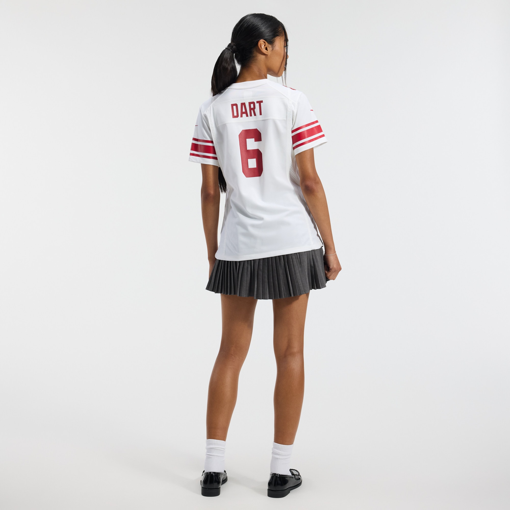 Jaxson Dart New York Giants Women's Game Jersey - White - angle 7